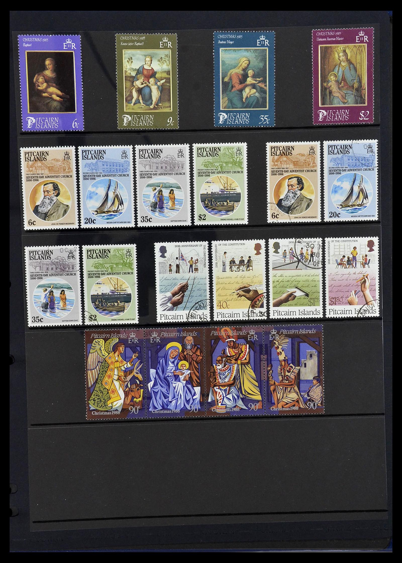 34355 060 - Postzegelverzameling 34355 Pitcairn 1940-1998.