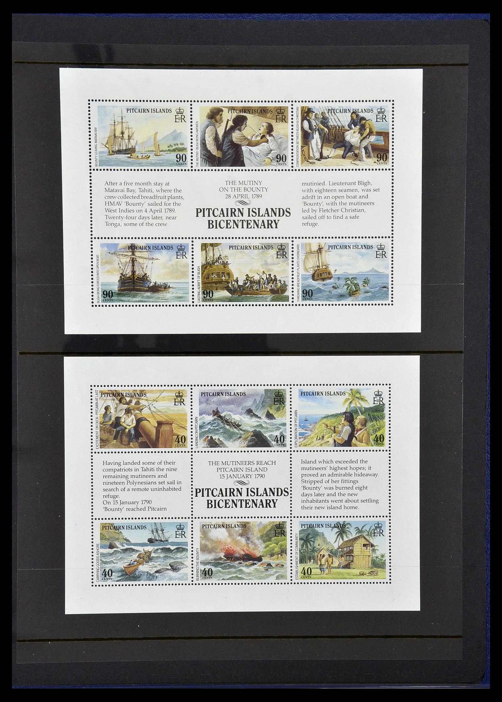 34355 064 - Postzegelverzameling 34355 Pitcairn 1940-1998.