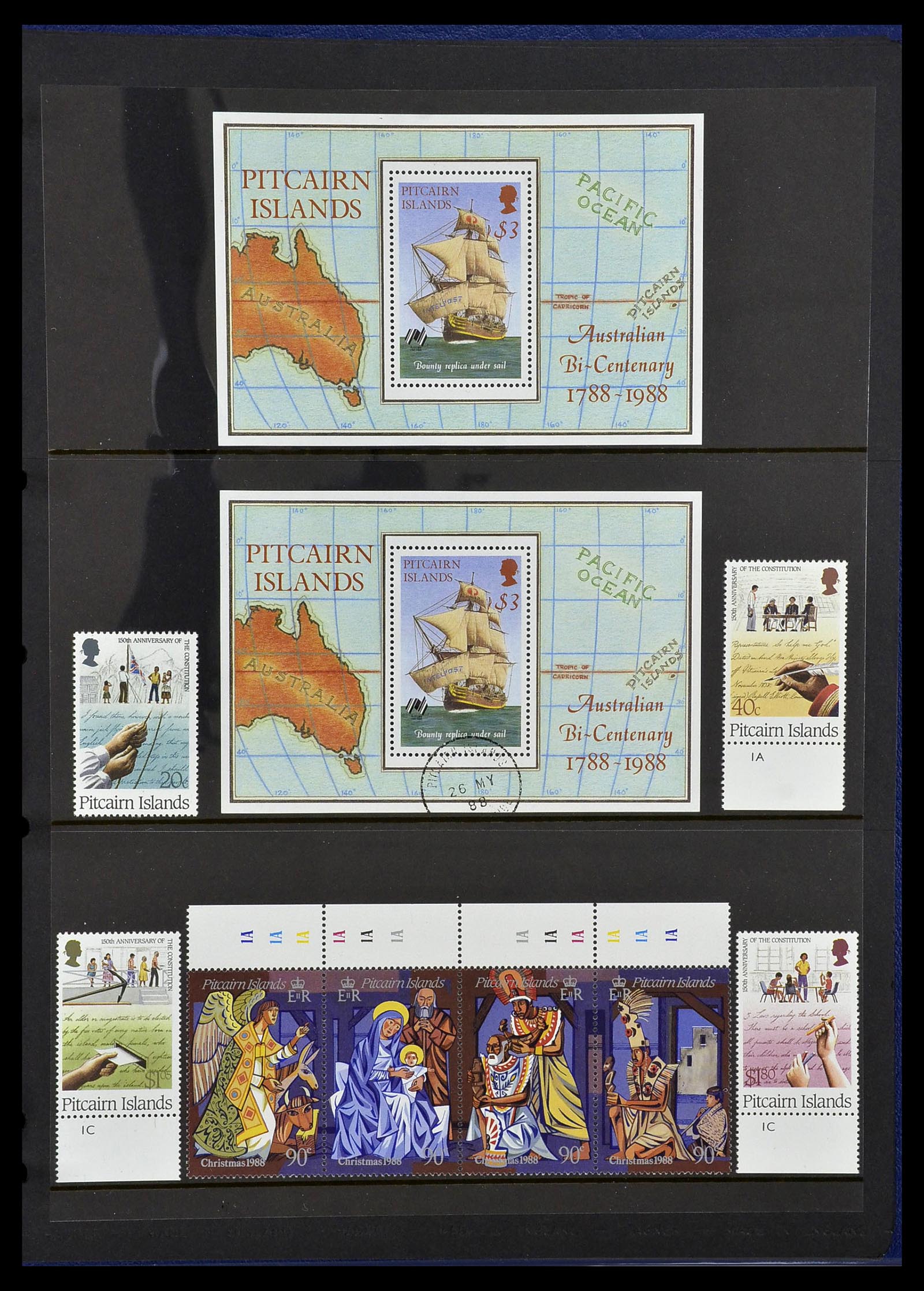 34355 066 - Postzegelverzameling 34355 Pitcairn 1940-1998.