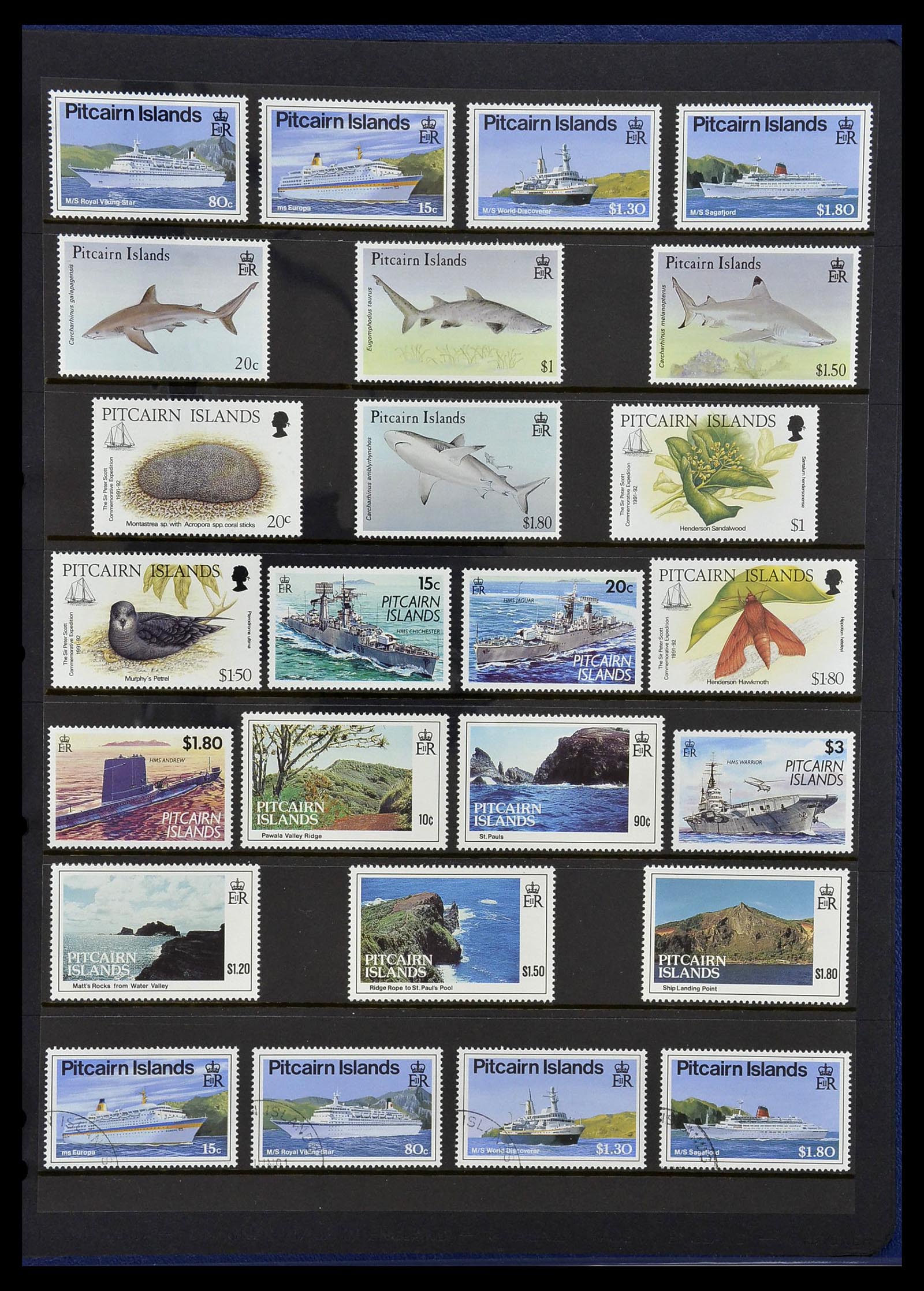 34355 069 - Postzegelverzameling 34355 Pitcairn 1940-1998.