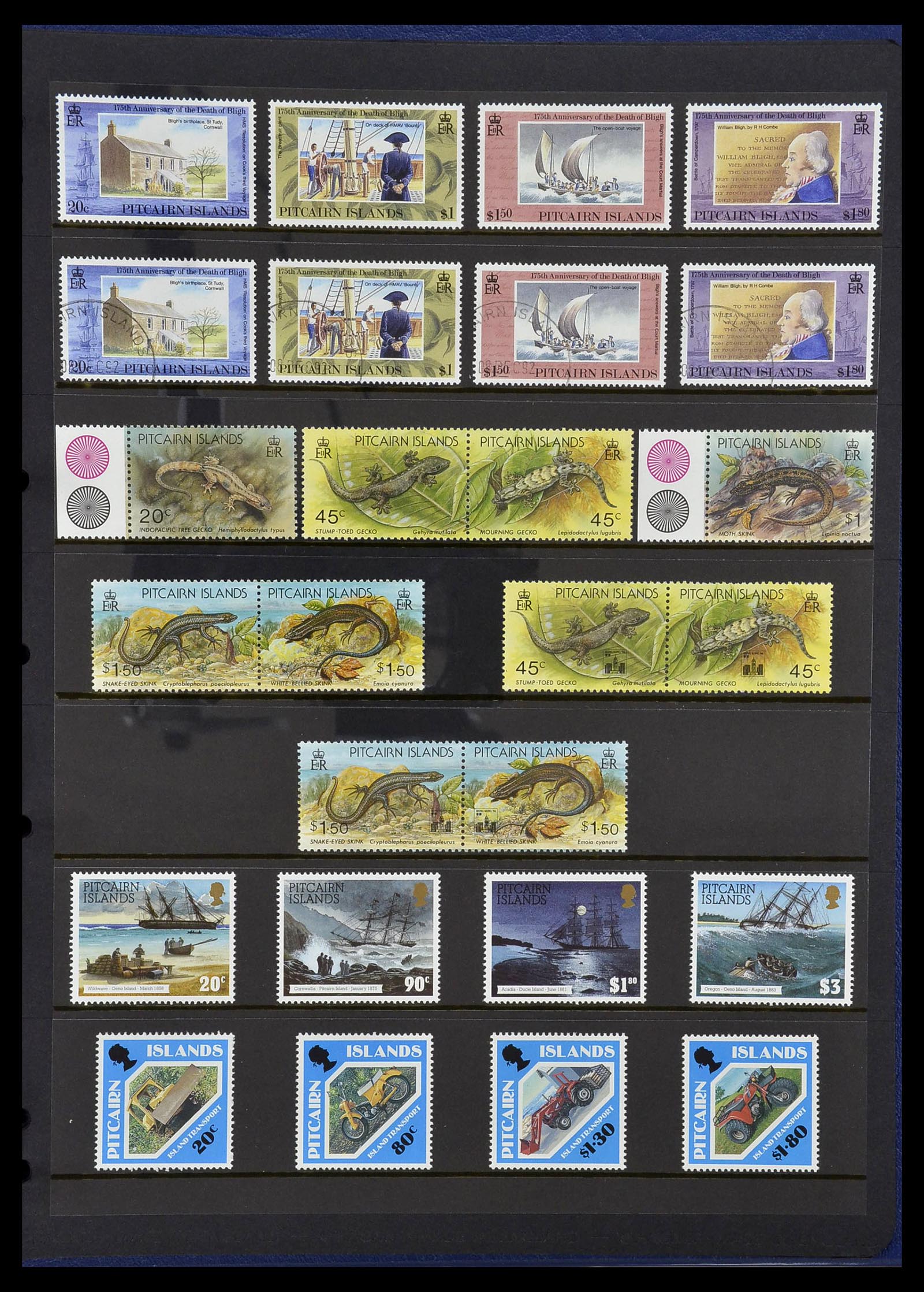 34355 070 - Postzegelverzameling 34355 Pitcairn 1940-1998.