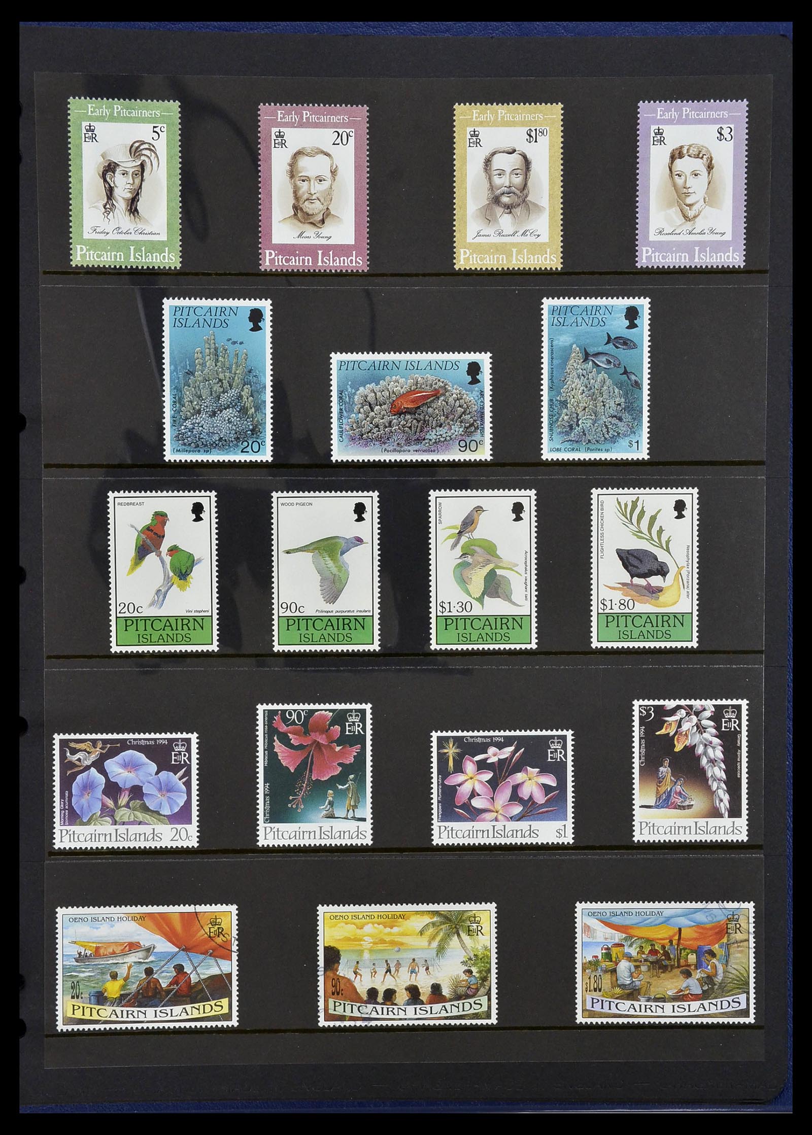 34355 071 - Postzegelverzameling 34355 Pitcairn 1940-1998.
