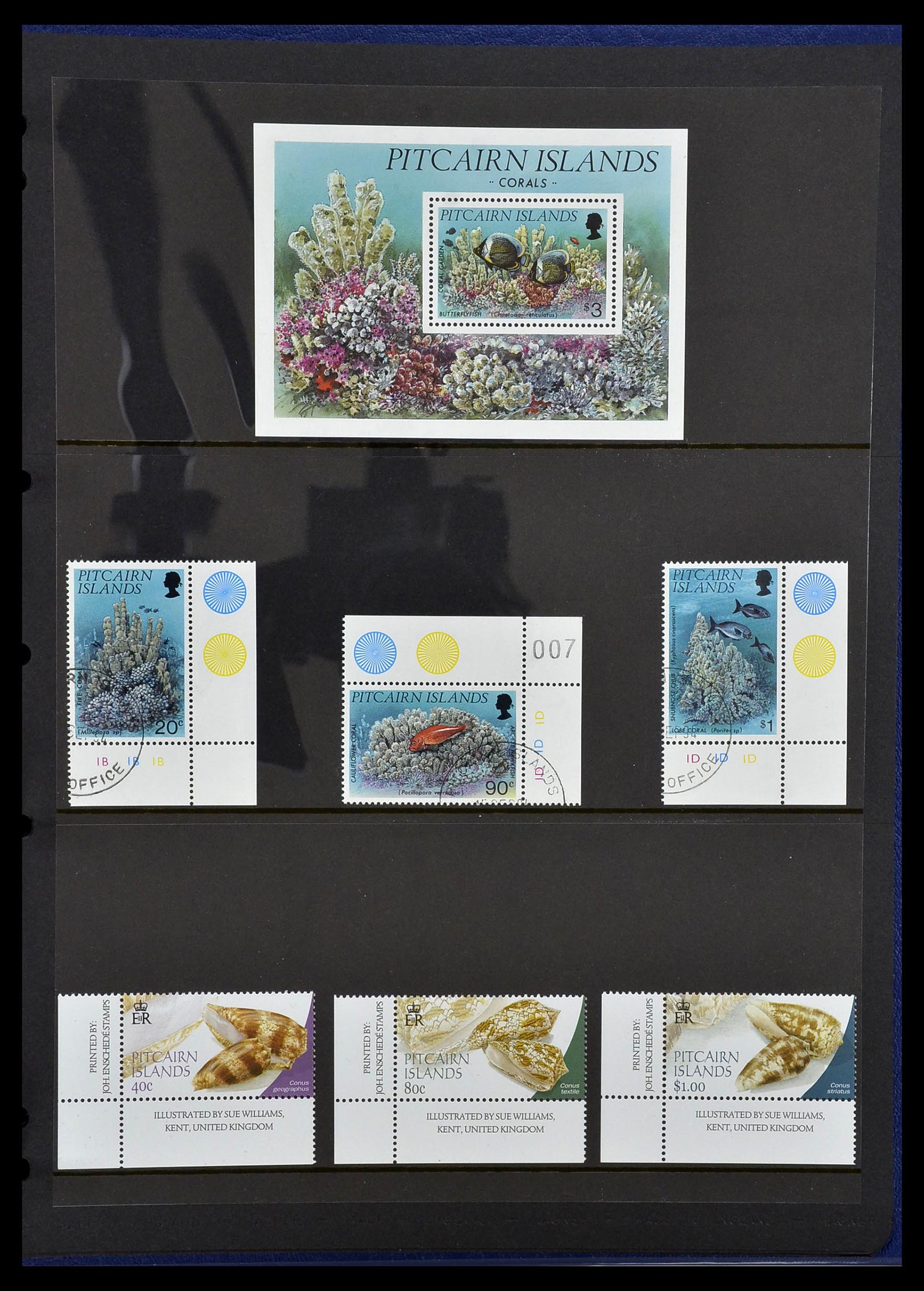 34355 072 - Postzegelverzameling 34355 Pitcairn 1940-1998.
