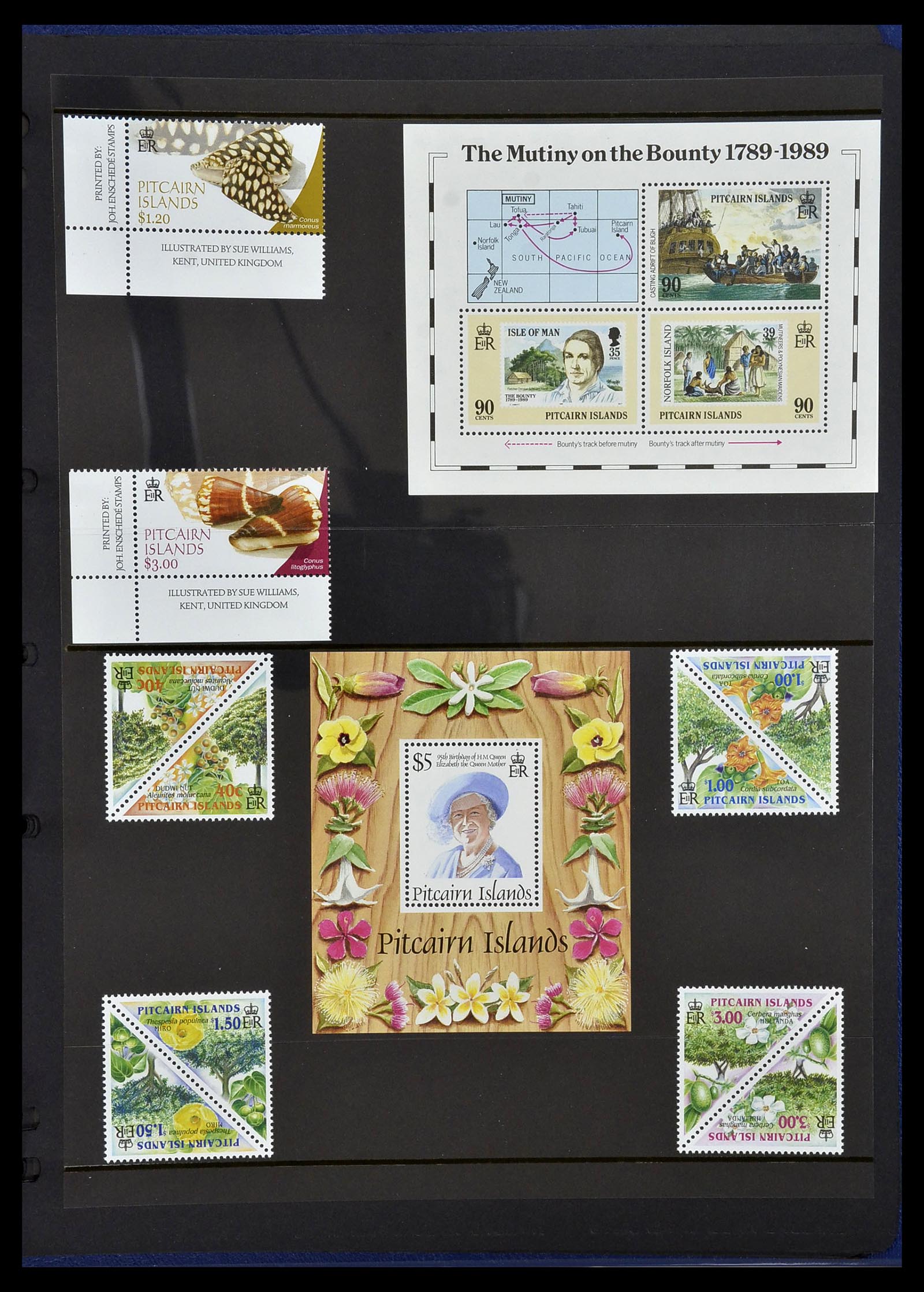 34355 074 - Postzegelverzameling 34355 Pitcairn 1940-1998.