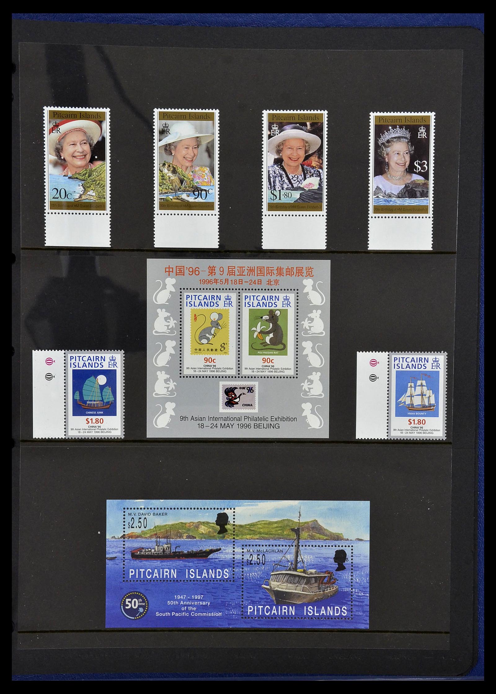 34355 076 - Postzegelverzameling 34355 Pitcairn 1940-1998.