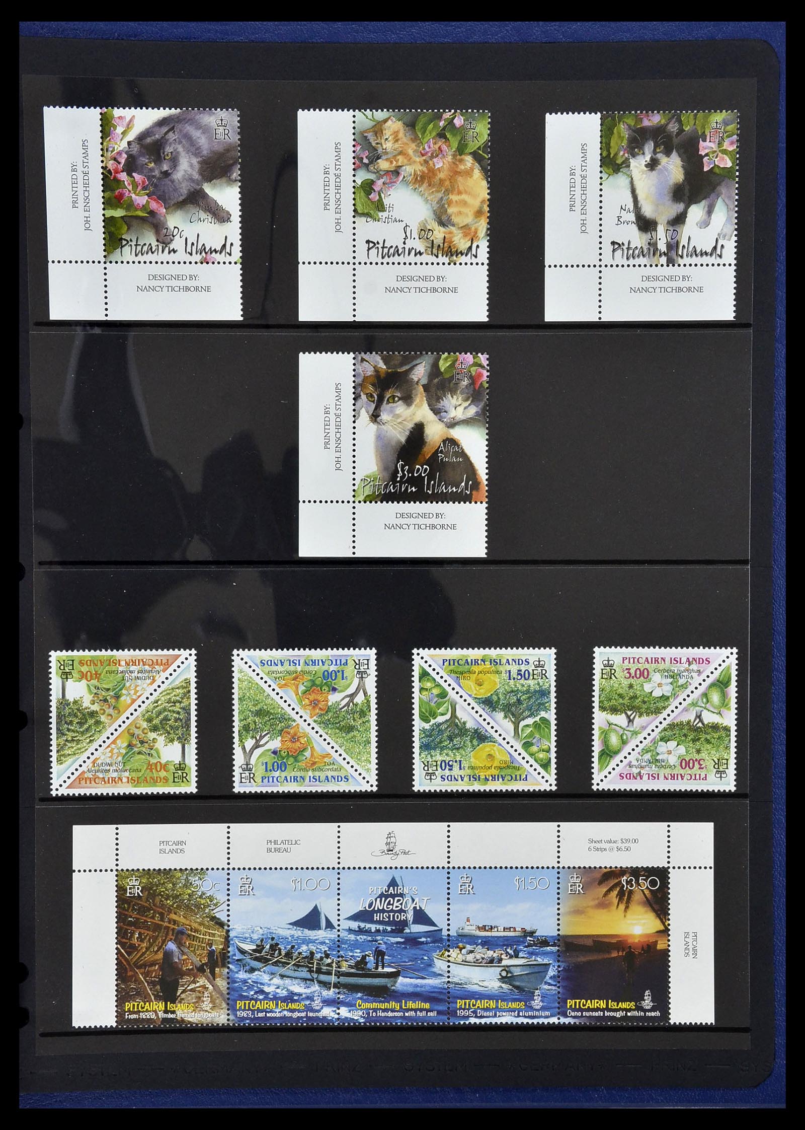 34355 079 - Postzegelverzameling 34355 Pitcairn 1940-1998.