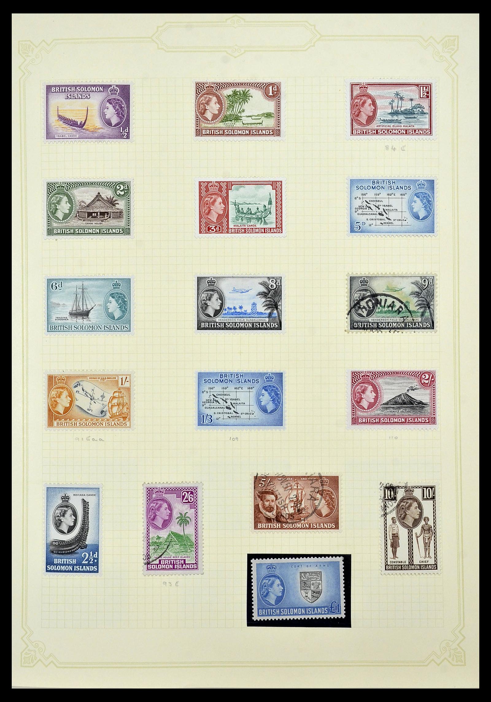 34358 004 - Postzegelverzameling 34358 Engelse koloniën in de stille Zuidzee 1908