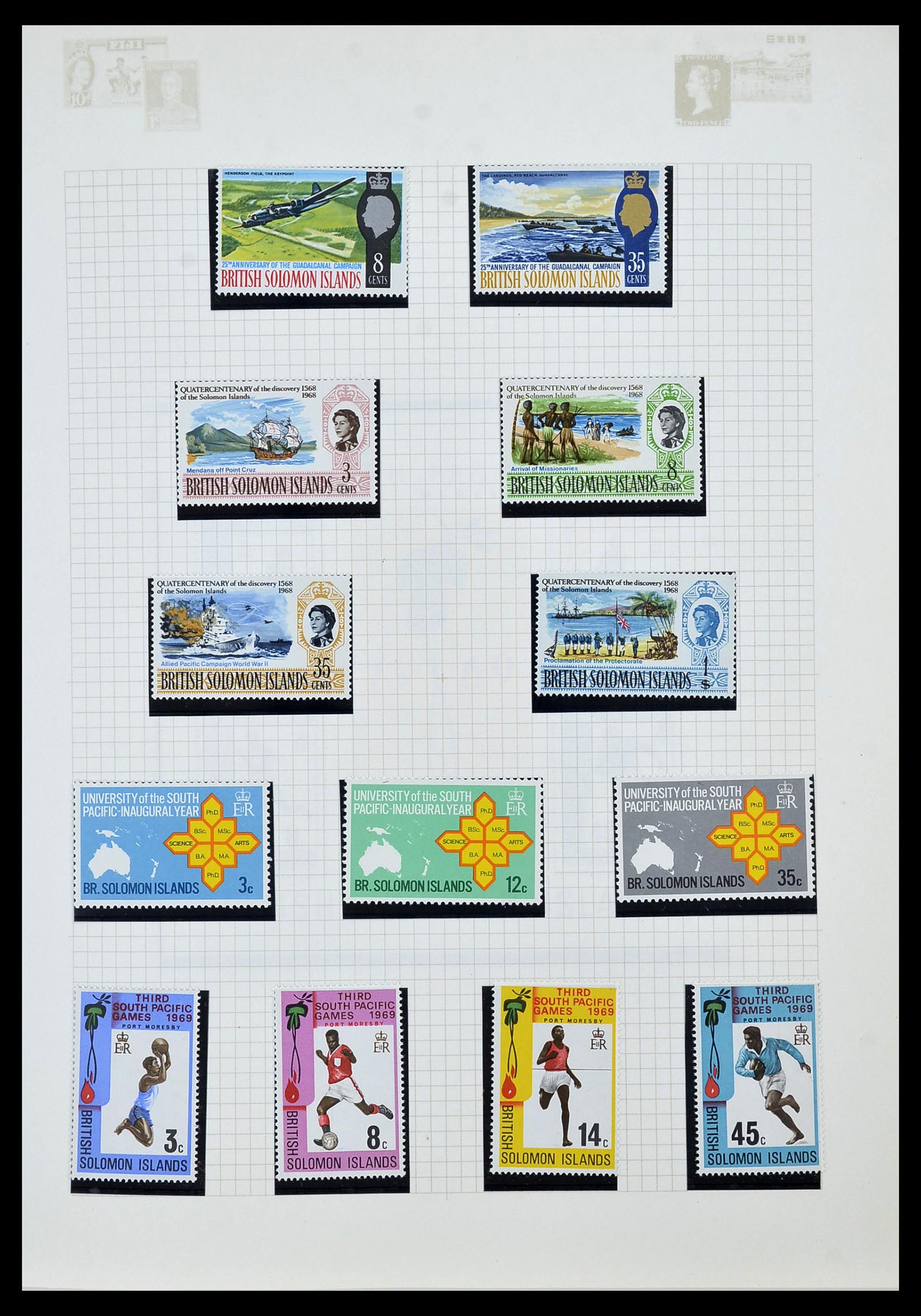 34358 009 - Postzegelverzameling 34358 Engelse koloniën in de stille Zuidzee 1908