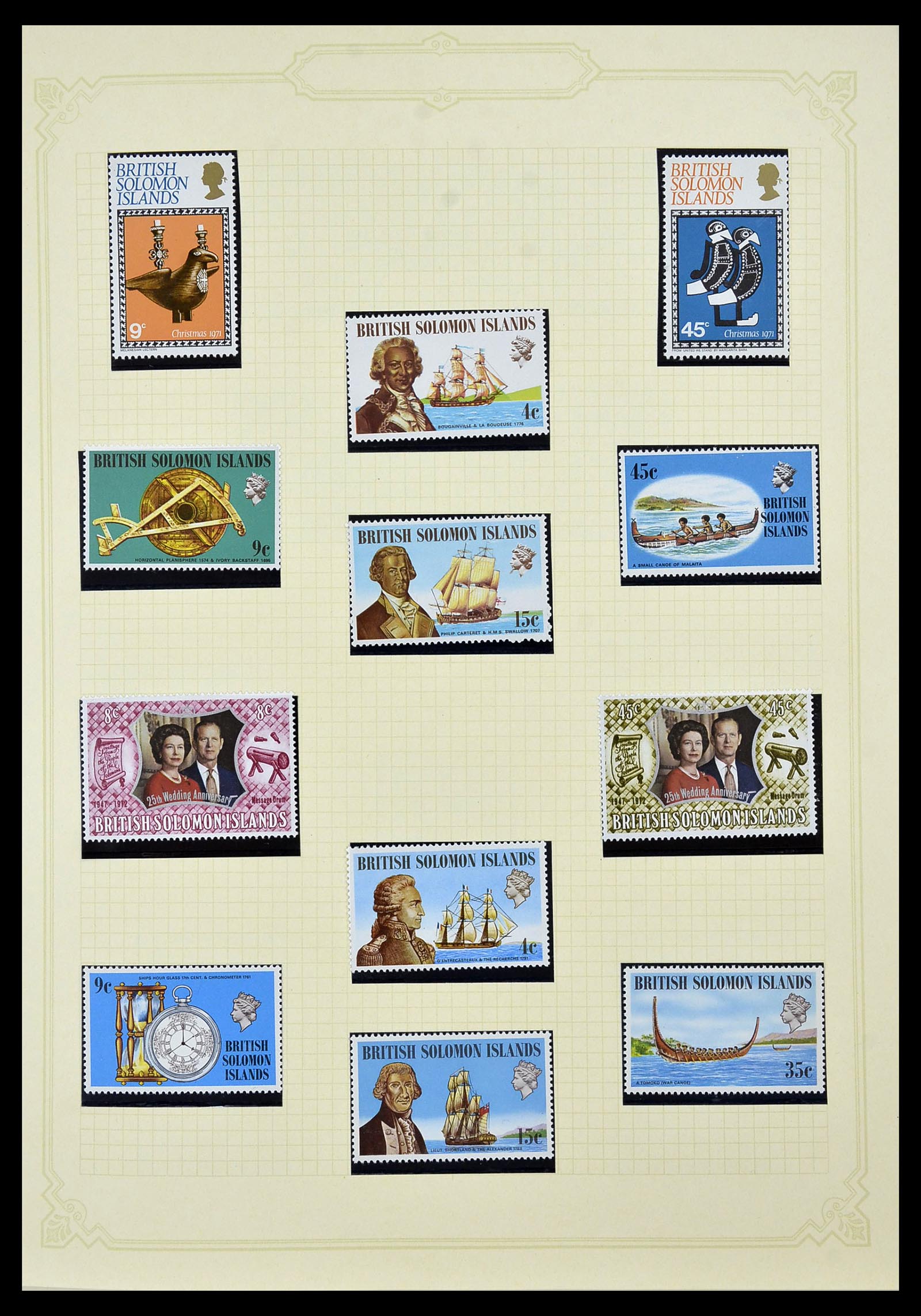 34358 014 - Postzegelverzameling 34358 Engelse koloniën in de stille Zuidzee 1908