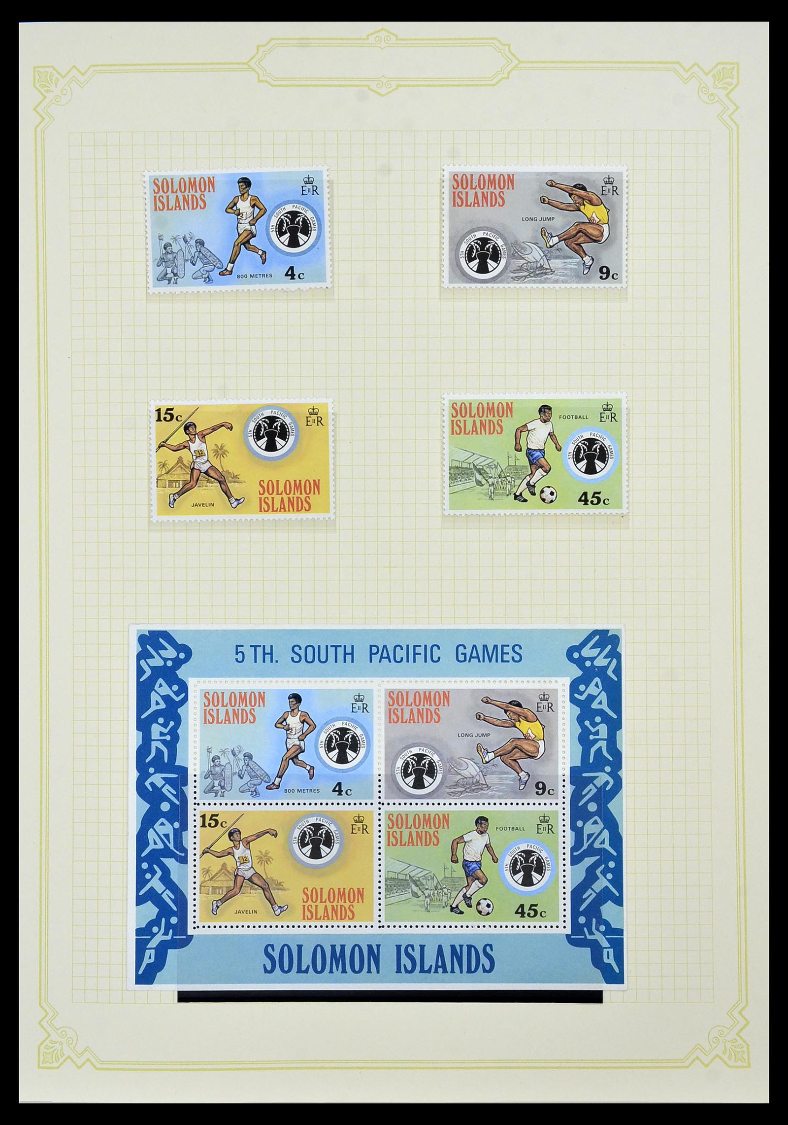 34358 019 - Postzegelverzameling 34358 Engelse koloniën in de stille Zuidzee 1908