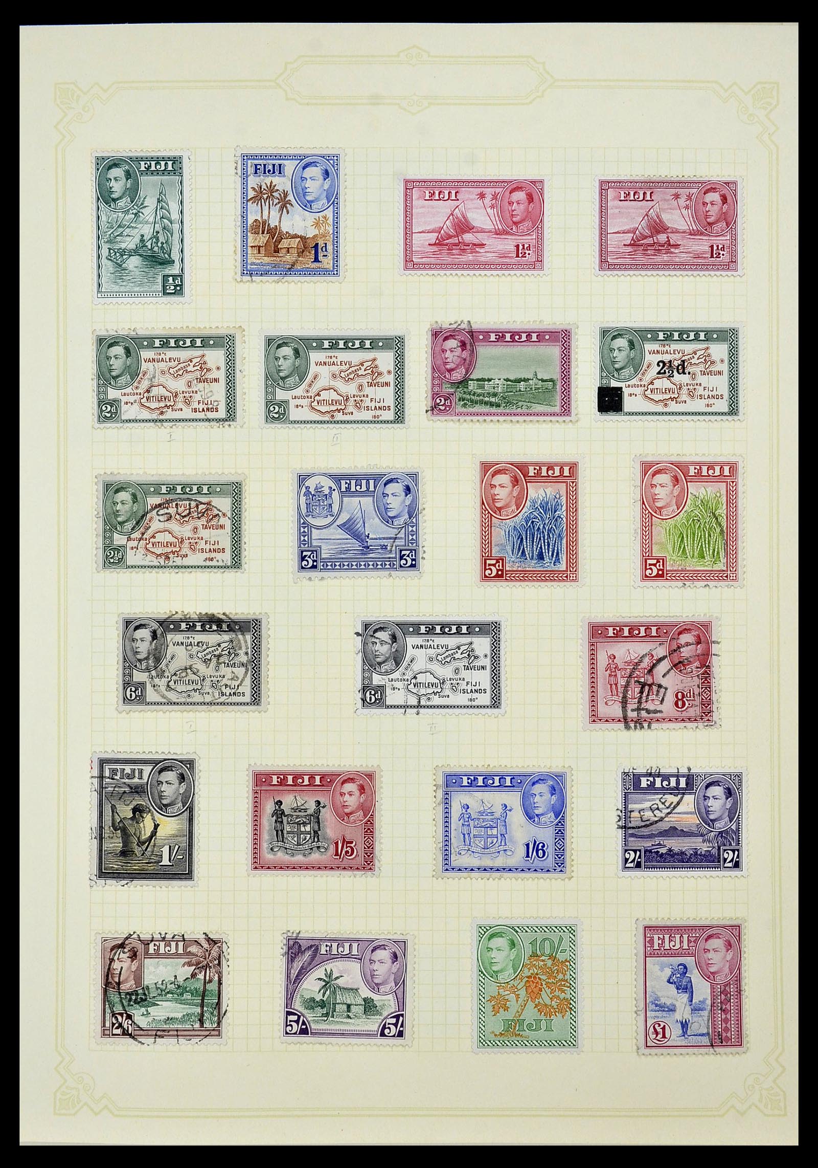 34358 026 - Postzegelverzameling 34358 Engelse koloniën in de stille Zuidzee 1908