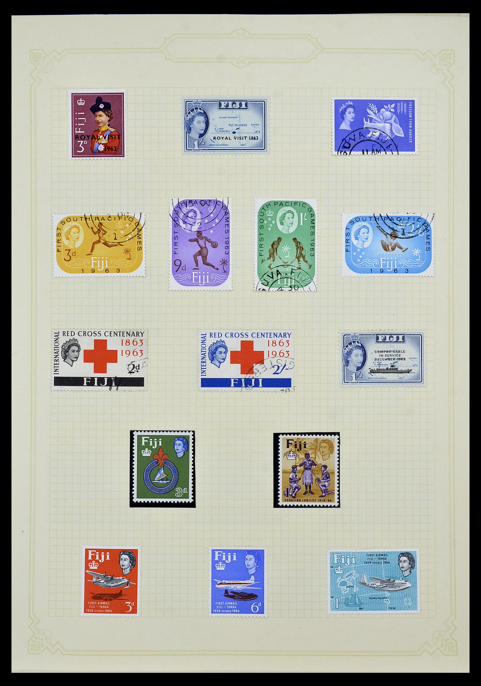 34358 030 - Postzegelverzameling 34358 Engelse koloniën in de stille Zuidzee 1908