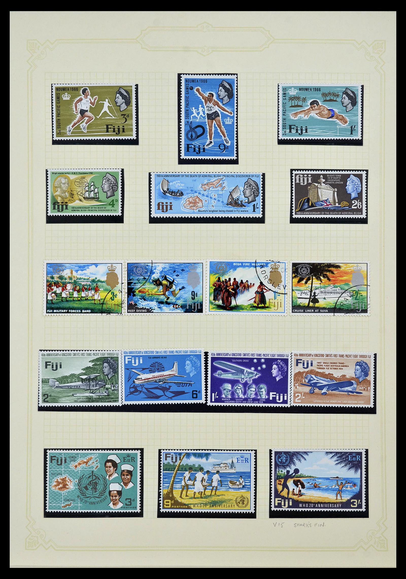 34358 032 - Postzegelverzameling 34358 Engelse koloniën in de stille Zuidzee 1908