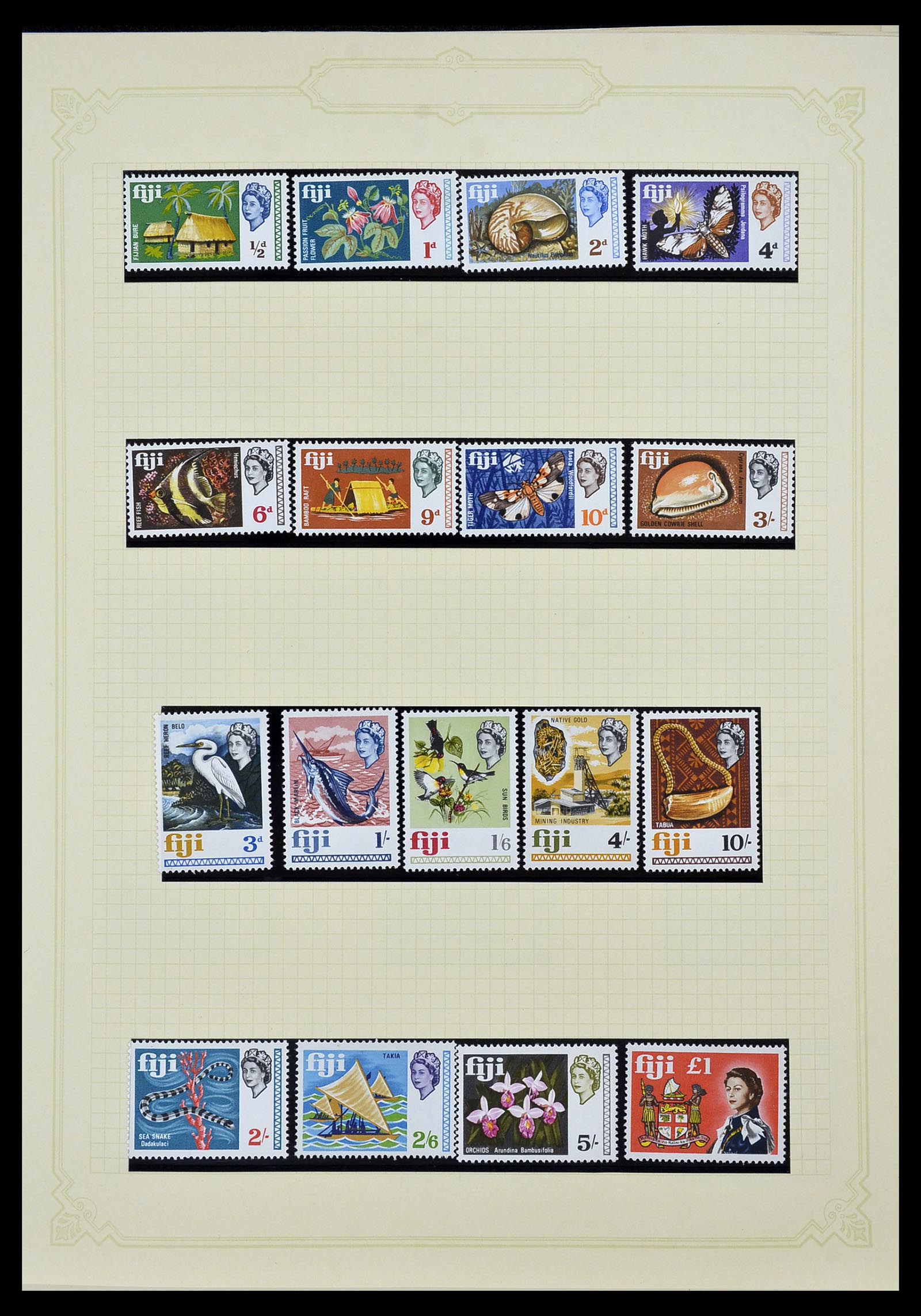 34358 033 - Postzegelverzameling 34358 Engelse koloniën in de stille Zuidzee 1908