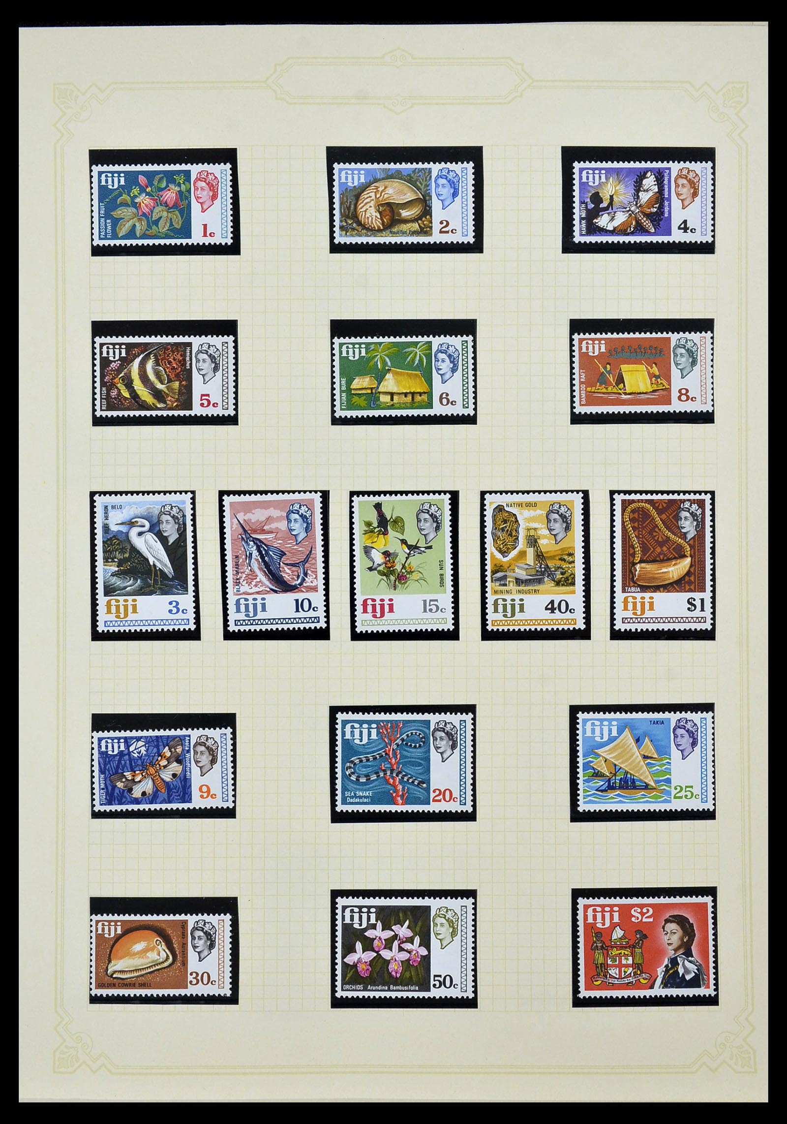 34358 034 - Postzegelverzameling 34358 Engelse koloniën in de stille Zuidzee 1908