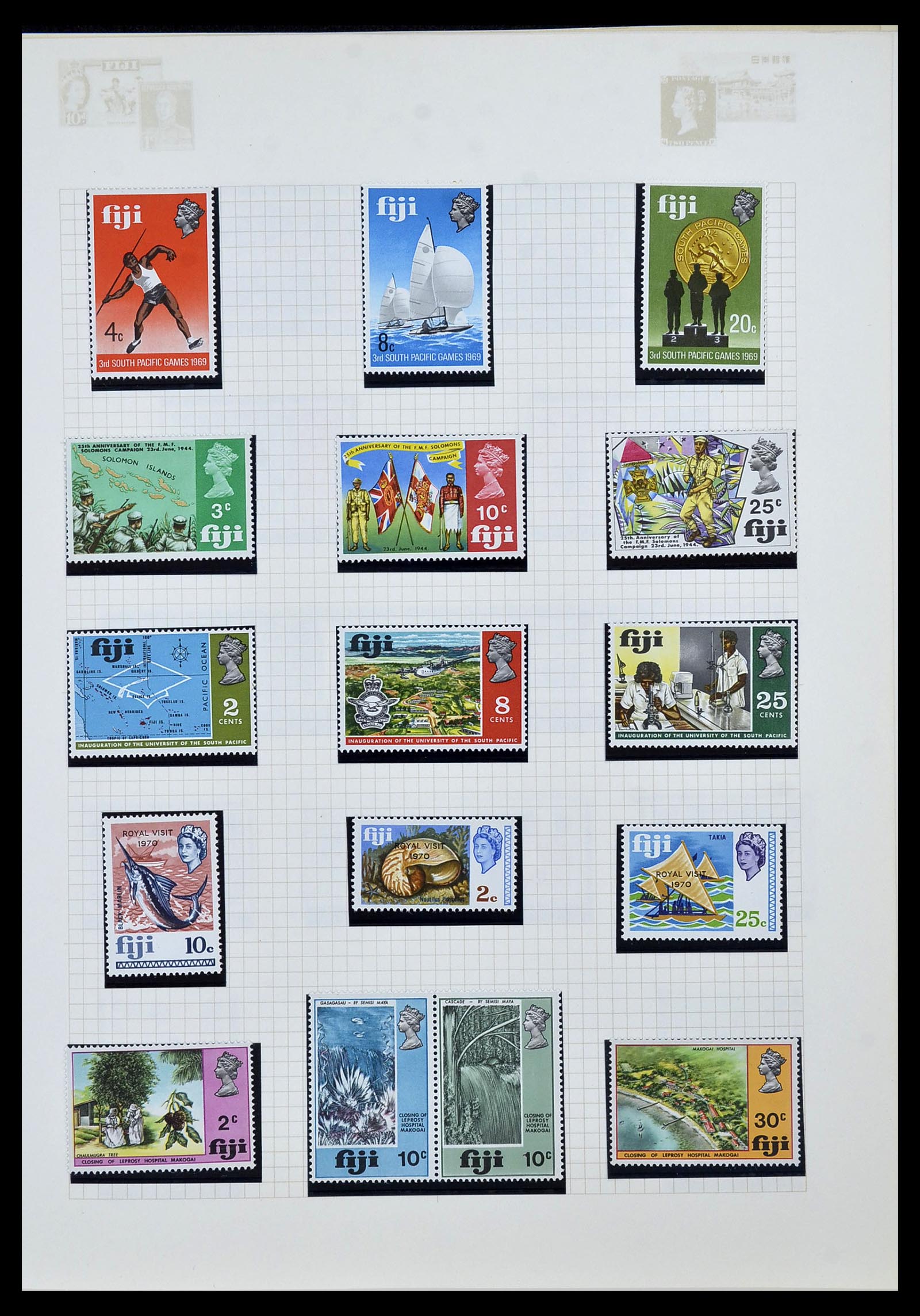 34358 035 - Postzegelverzameling 34358 Engelse koloniën in de stille Zuidzee 1908