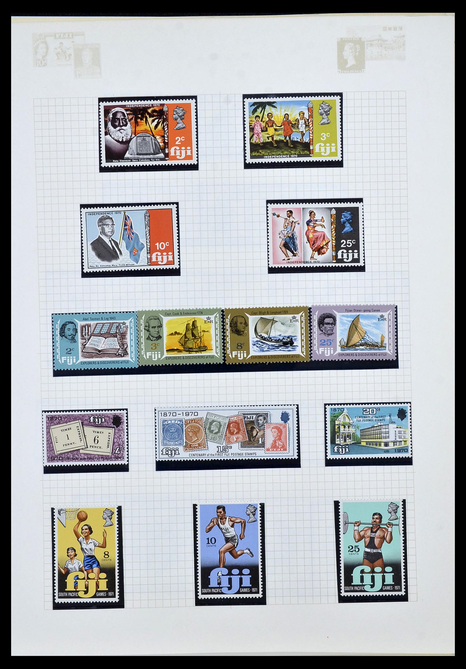 34358 036 - Postzegelverzameling 34358 Engelse koloniën in de stille Zuidzee 1908