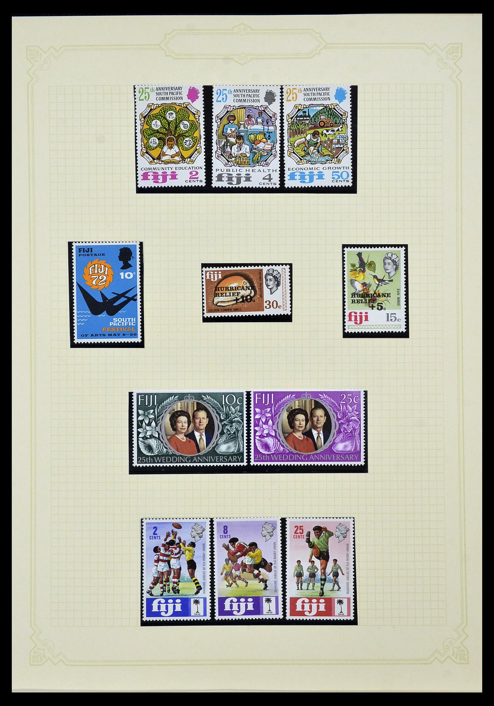 34358 038 - Postzegelverzameling 34358 Engelse koloniën in de stille Zuidzee 1908