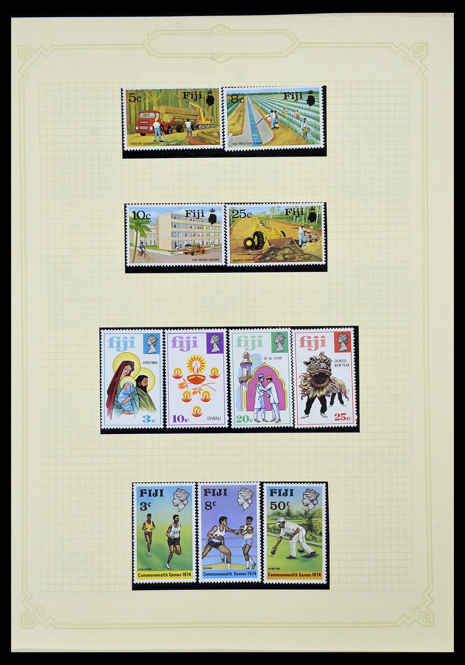 34358 039 - Postzegelverzameling 34358 Engelse koloniën in de stille Zuidzee 1908