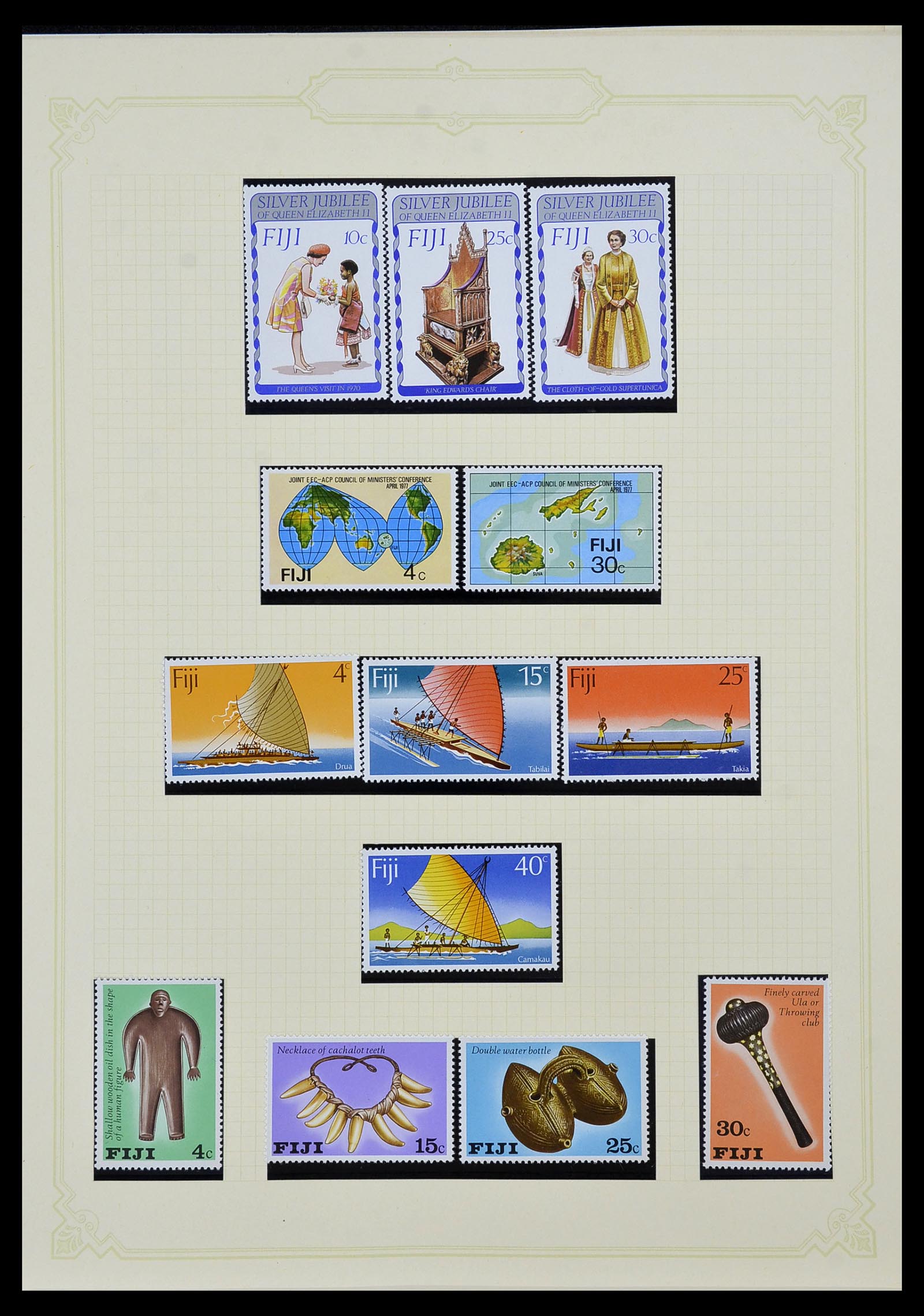 34358 043 - Postzegelverzameling 34358 Engelse koloniën in de stille Zuidzee 1908