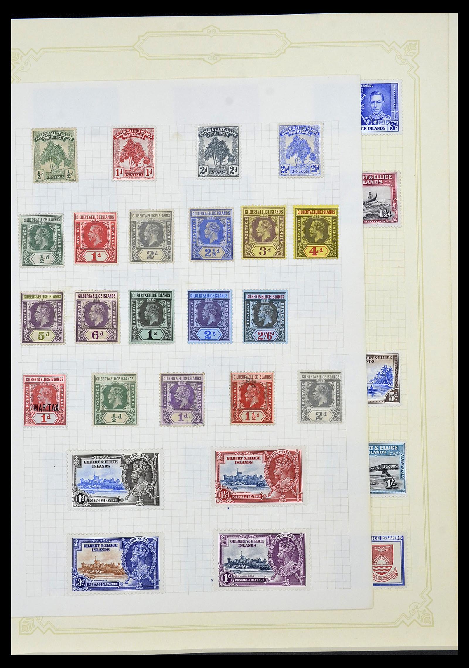 34358 046 - Postzegelverzameling 34358 Engelse koloniën in de stille Zuidzee 1908