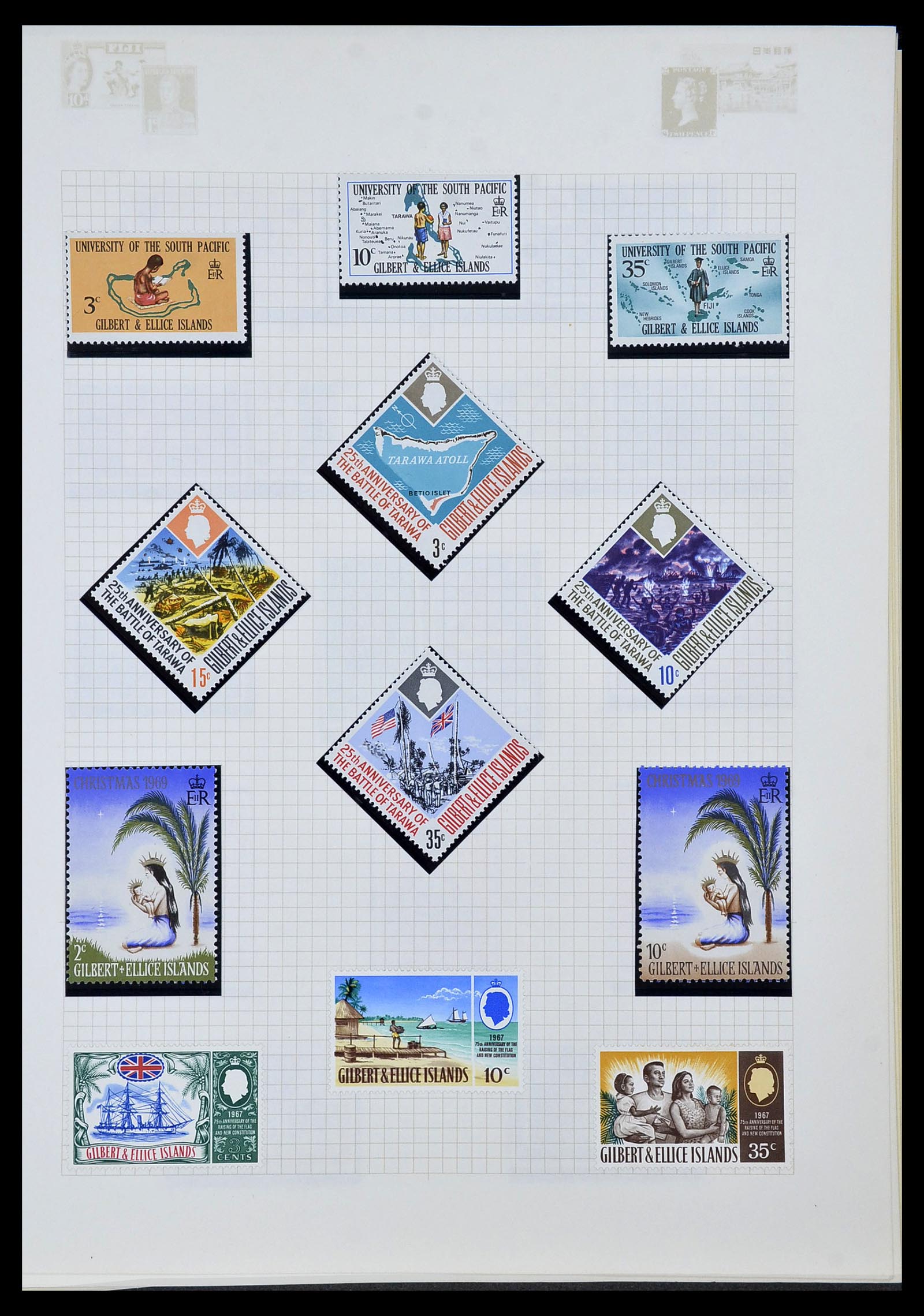 34358 054 - Postzegelverzameling 34358 Engelse koloniën in de stille Zuidzee 1908