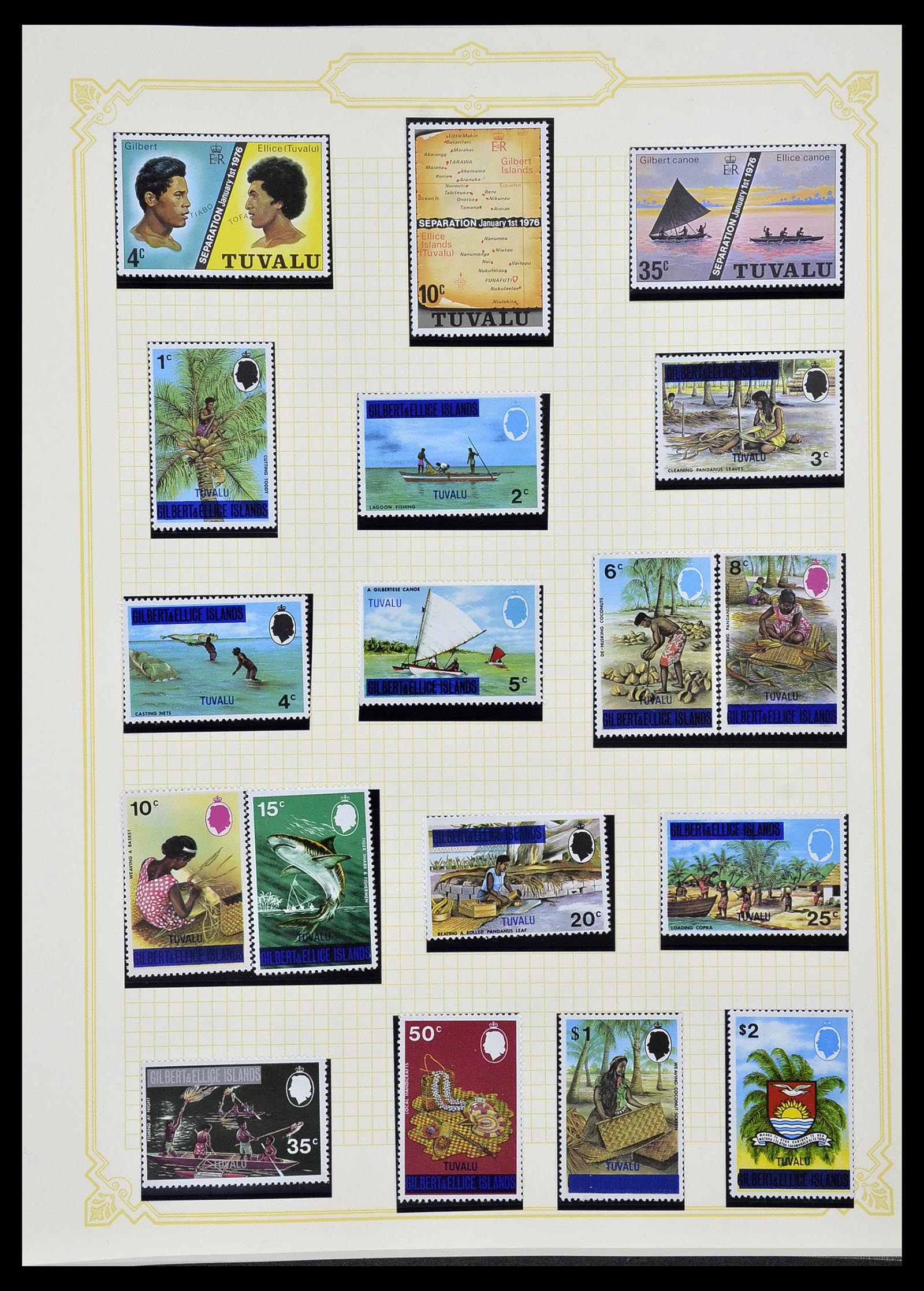 34358 070 - Postzegelverzameling 34358 Engelse koloniën in de stille Zuidzee 1908