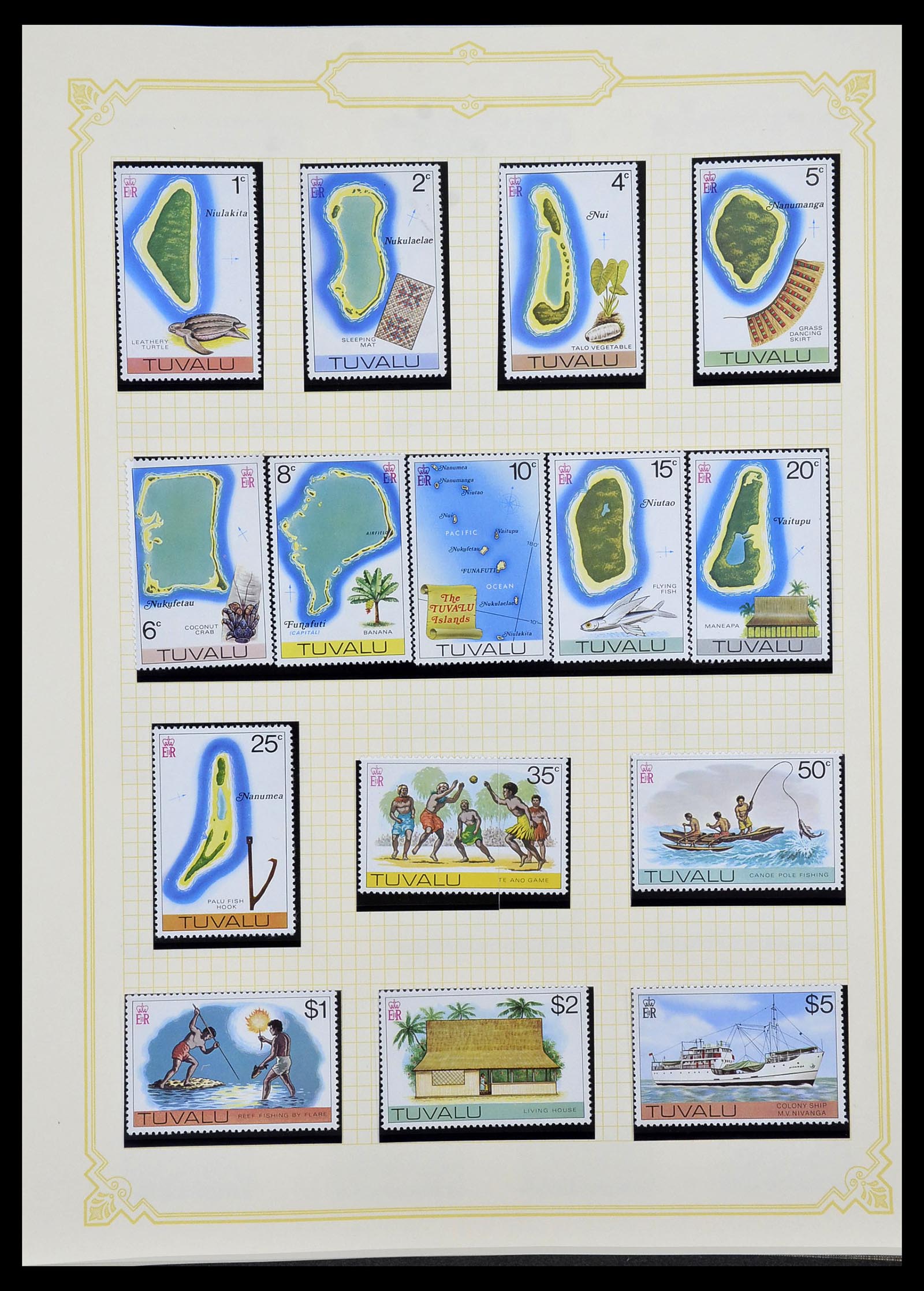34358 071 - Postzegelverzameling 34358 Engelse koloniën in de stille Zuidzee 1908