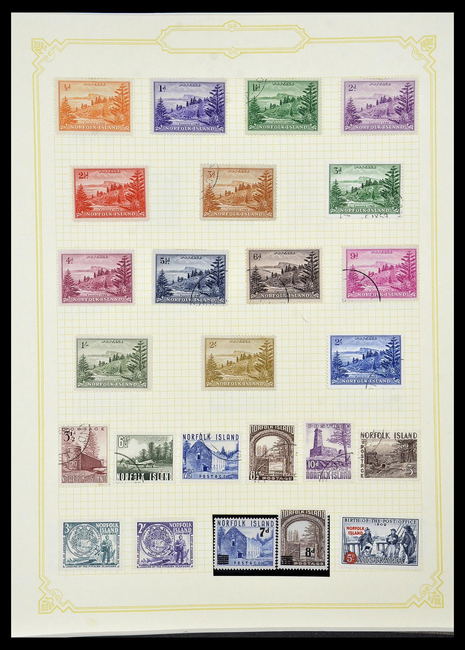 34358 076 - Postzegelverzameling 34358 Engelse koloniën in de stille Zuidzee 1908