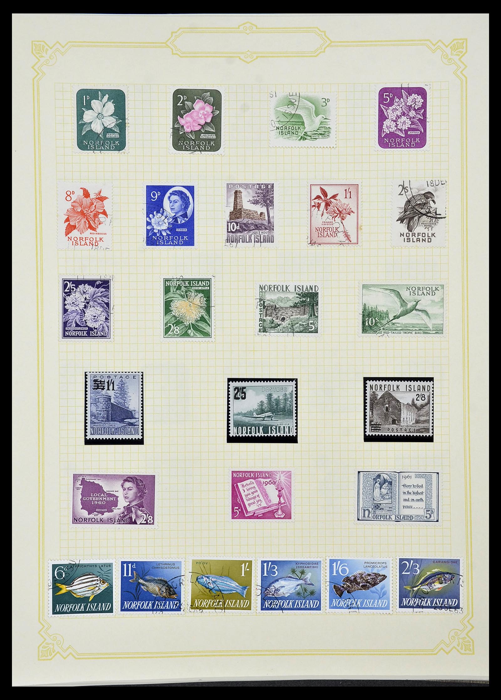 34358 077 - Postzegelverzameling 34358 Engelse koloniën in de stille Zuidzee 1908