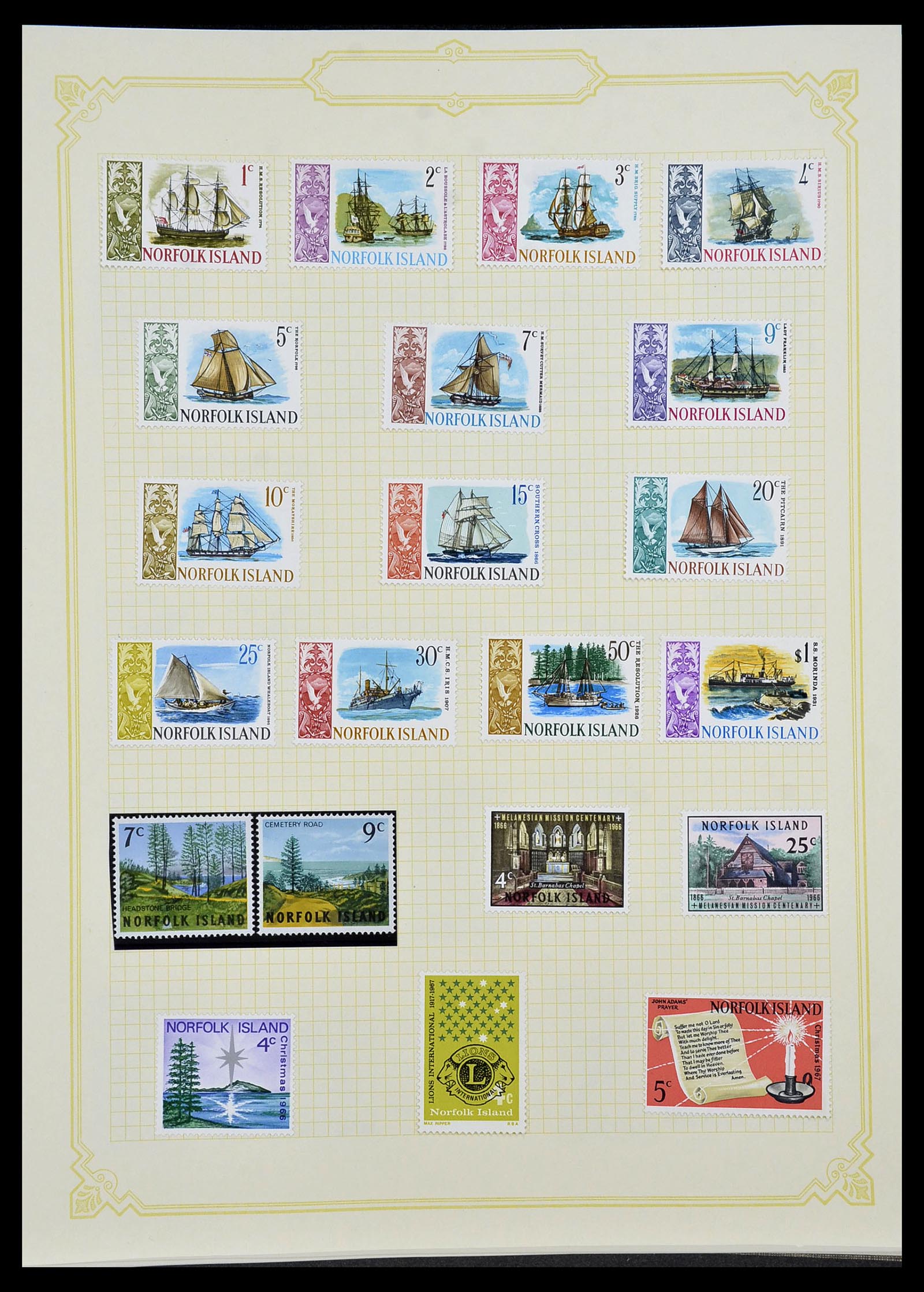 34358 079 - Postzegelverzameling 34358 Engelse koloniën in de stille Zuidzee 1908