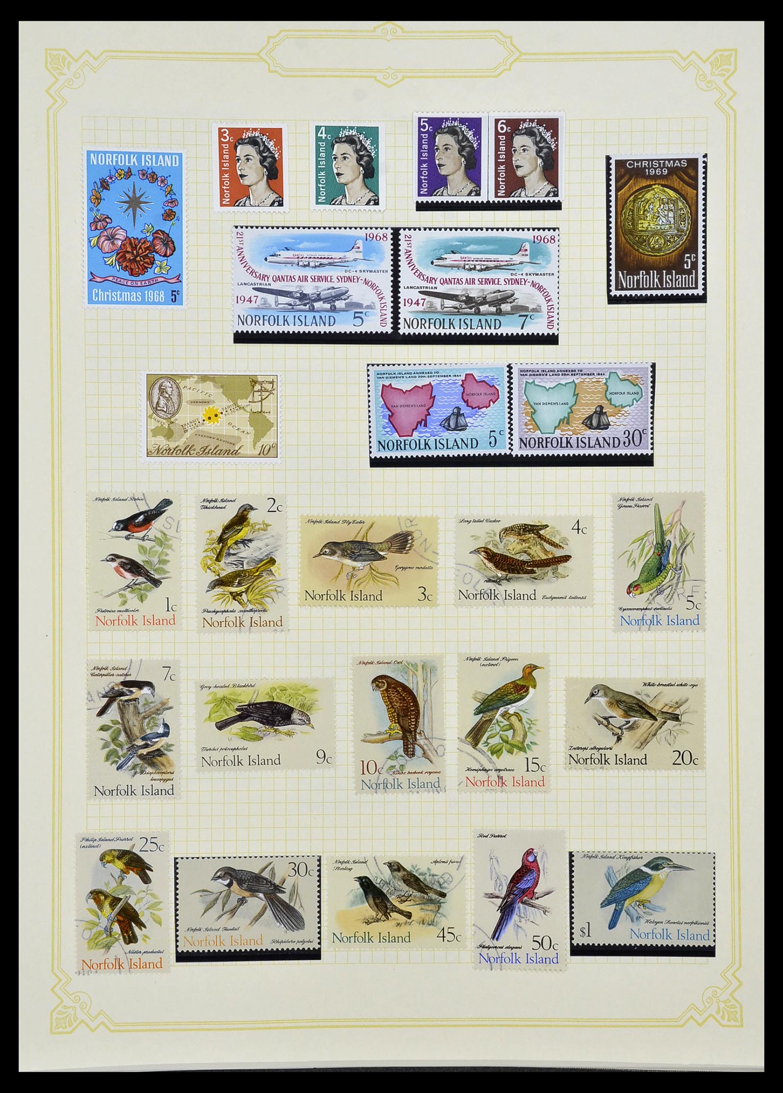 34358 080 - Postzegelverzameling 34358 Engelse koloniën in de stille Zuidzee 1908