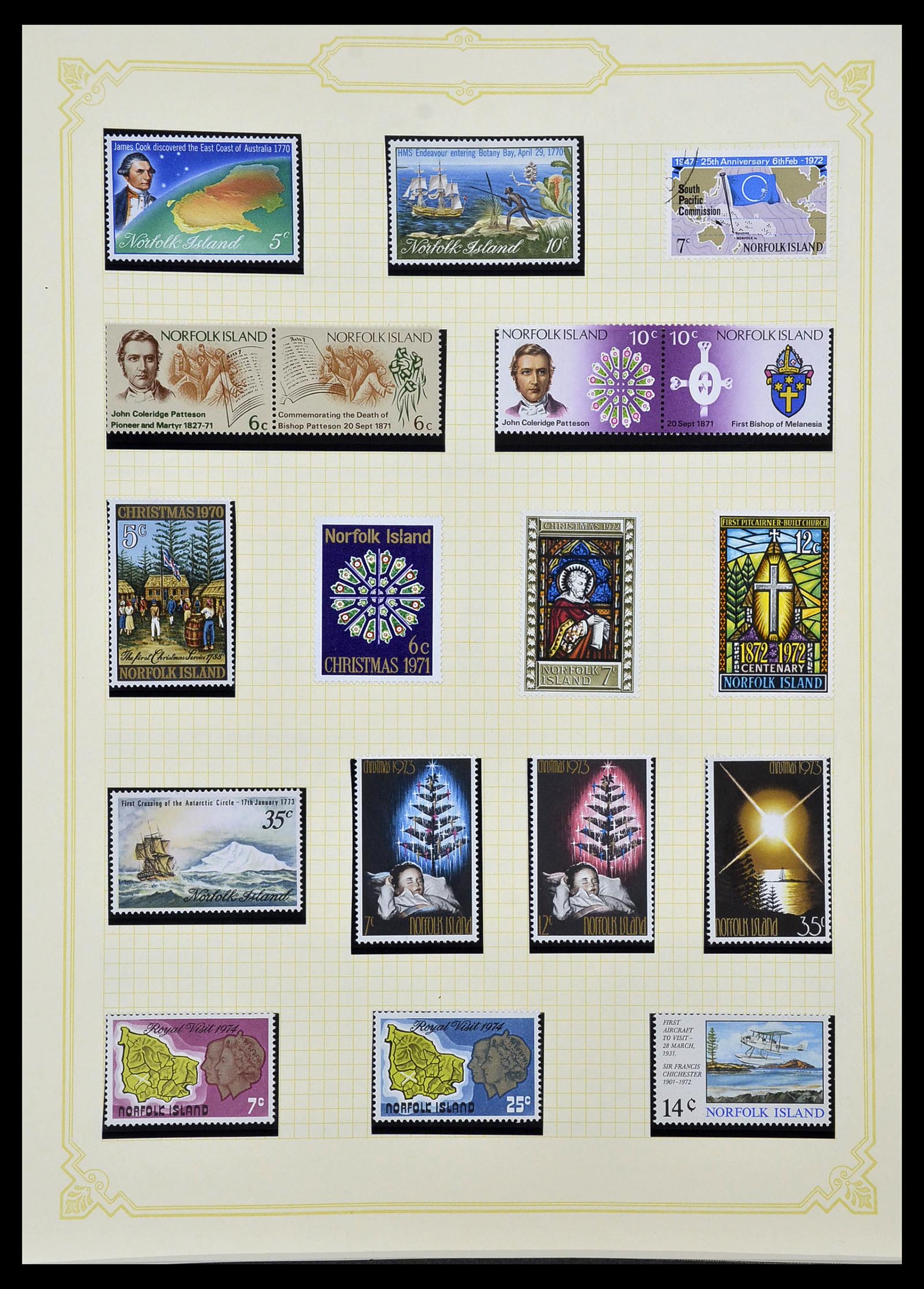 34358 081 - Postzegelverzameling 34358 Engelse koloniën in de stille Zuidzee 1908