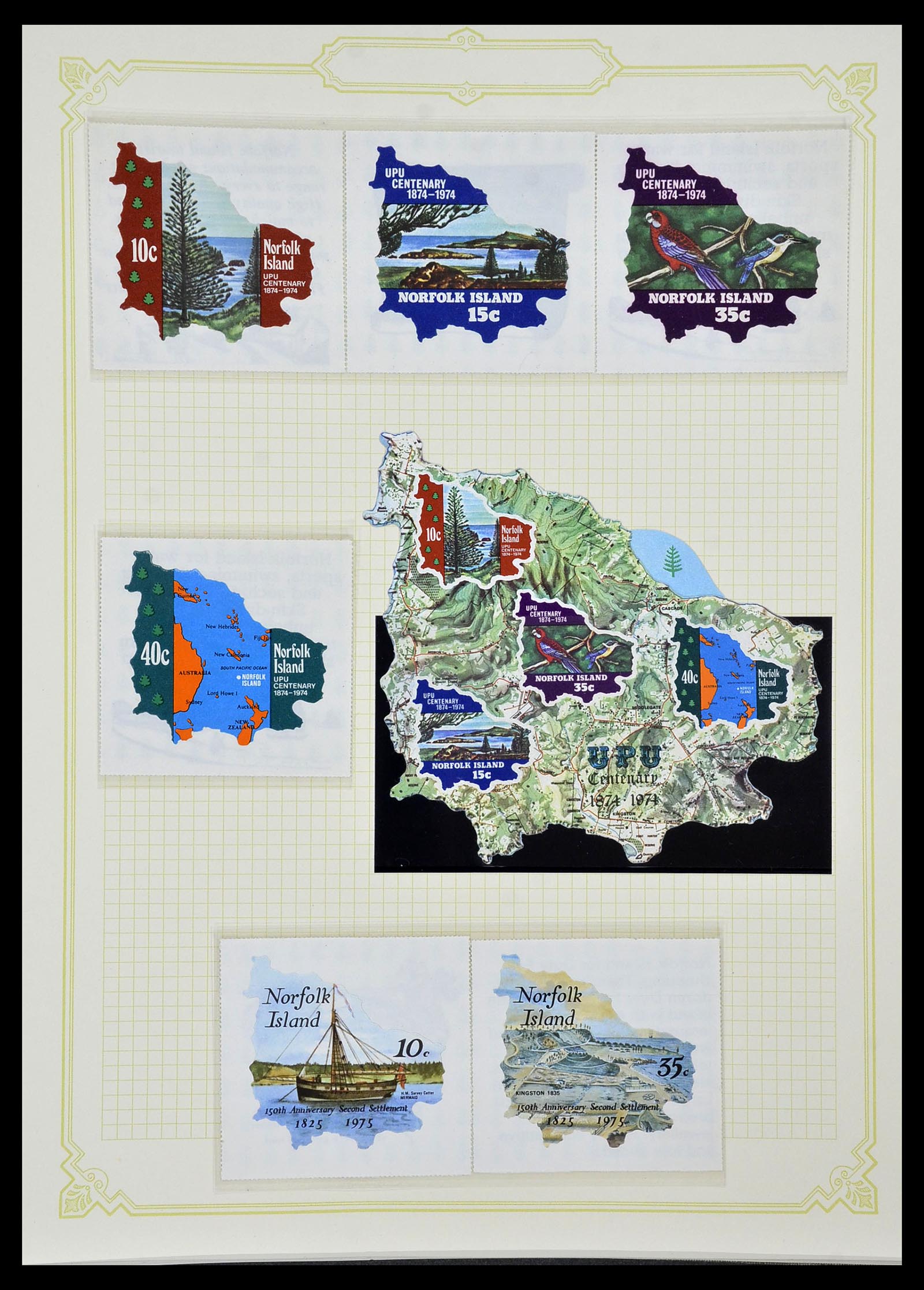 34358 083 - Postzegelverzameling 34358 Engelse koloniën in de stille Zuidzee 1908