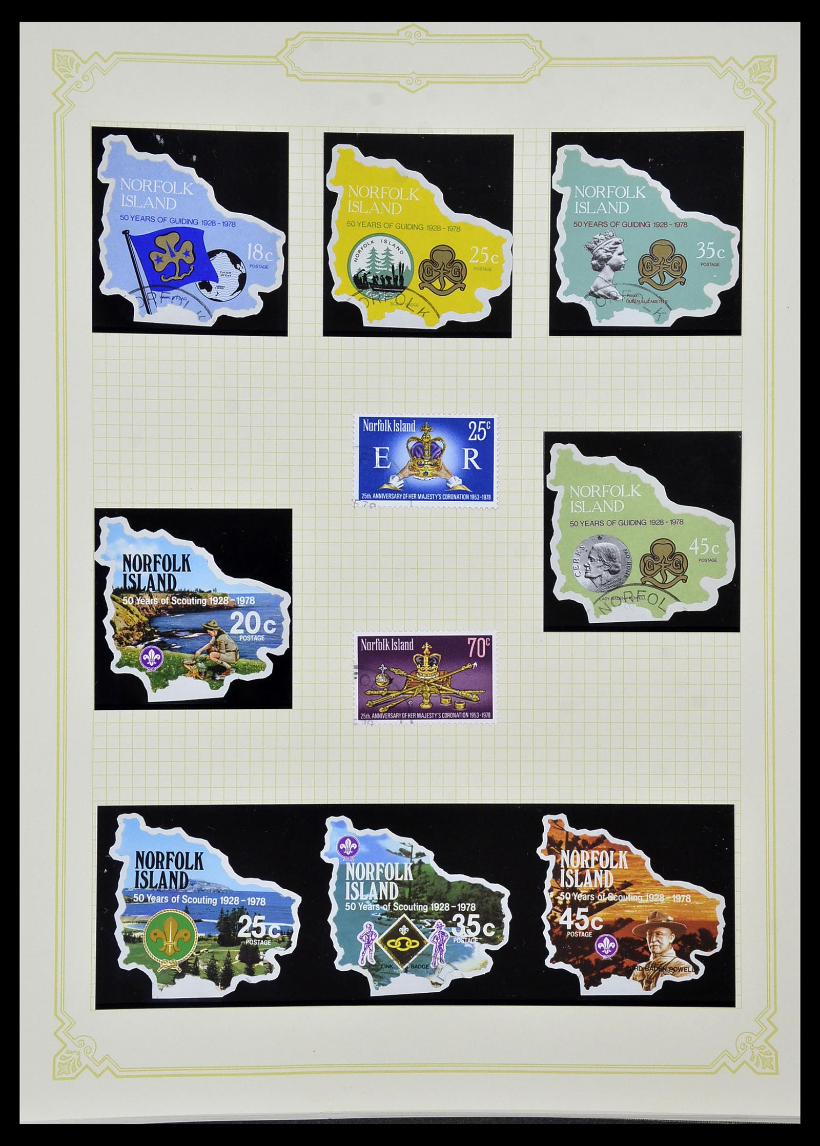 34358 086 - Postzegelverzameling 34358 Engelse koloniën in de stille Zuidzee 1908