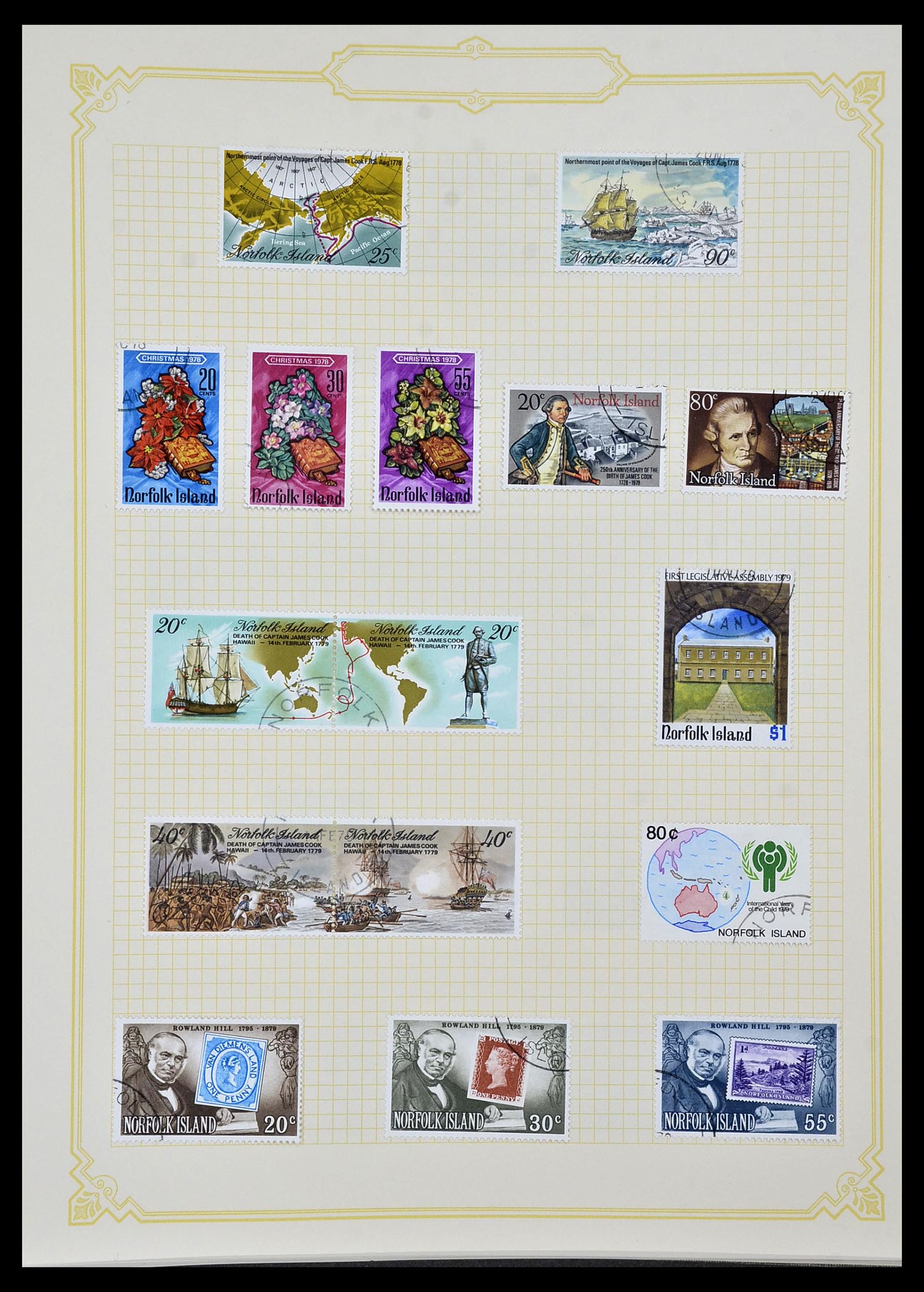 34358 087 - Postzegelverzameling 34358 Engelse koloniën in de stille Zuidzee 1908