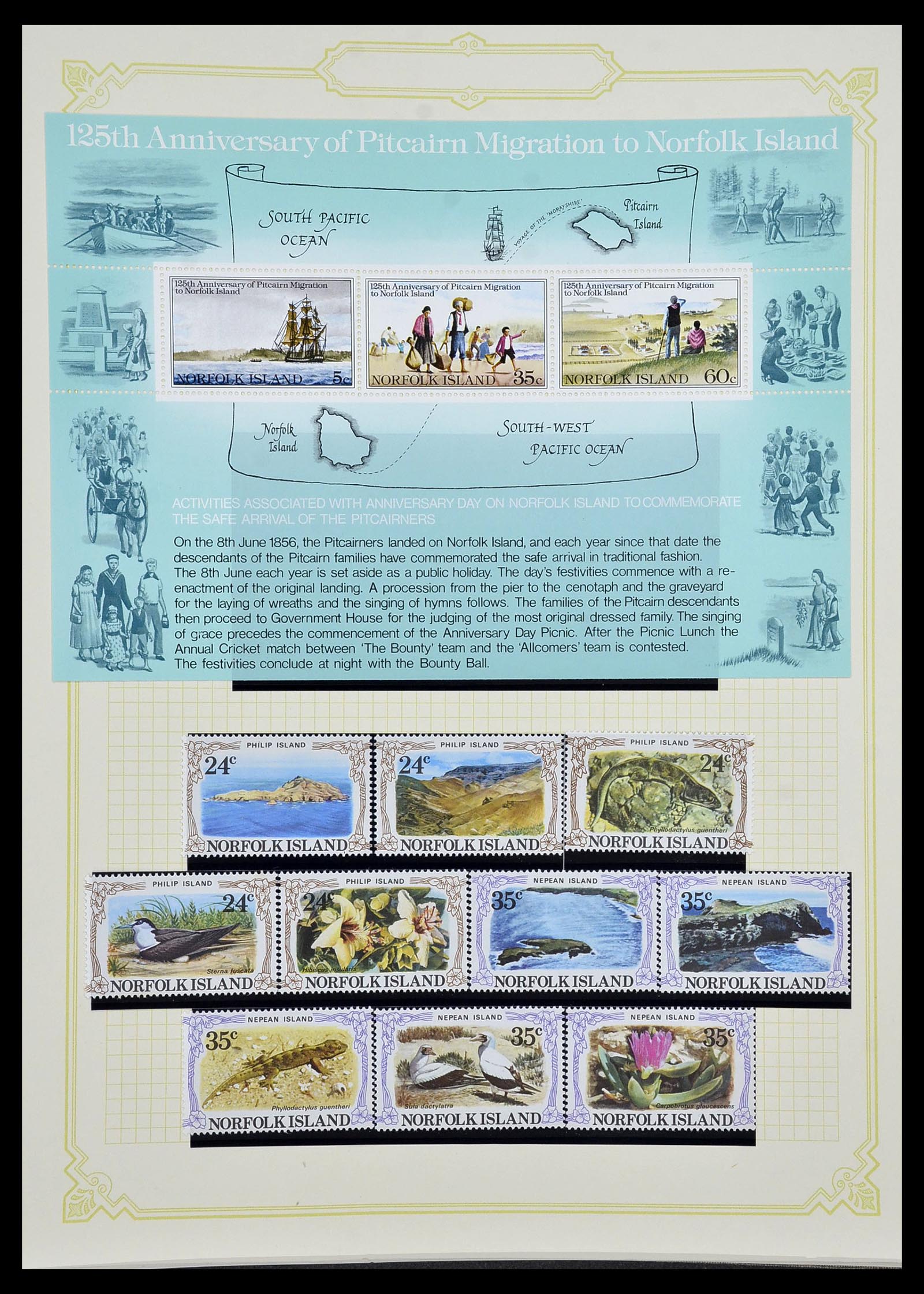 34358 090 - Postzegelverzameling 34358 Engelse koloniën in de stille Zuidzee 1908