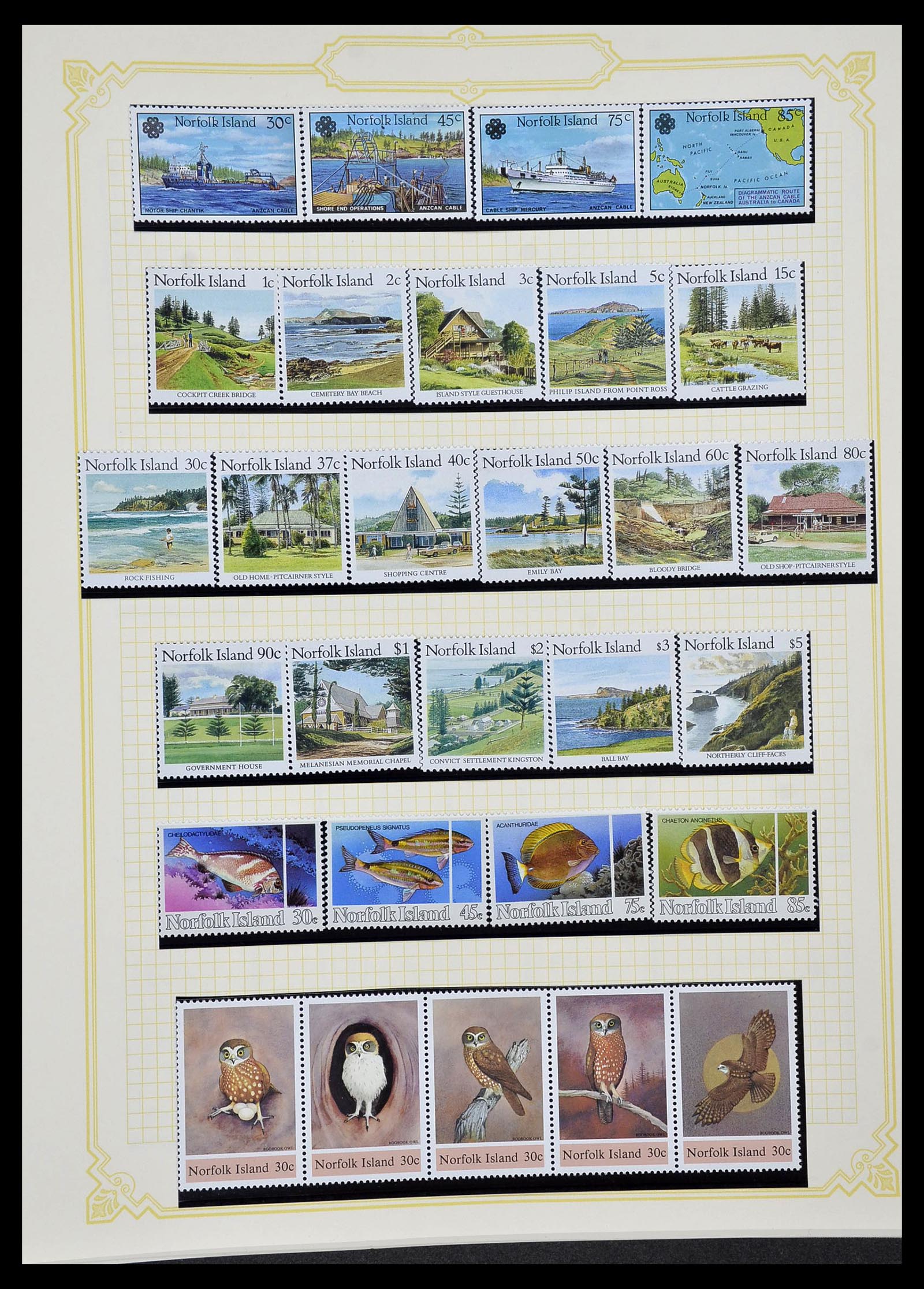 34358 093 - Postzegelverzameling 34358 Engelse koloniën in de stille Zuidzee 1908