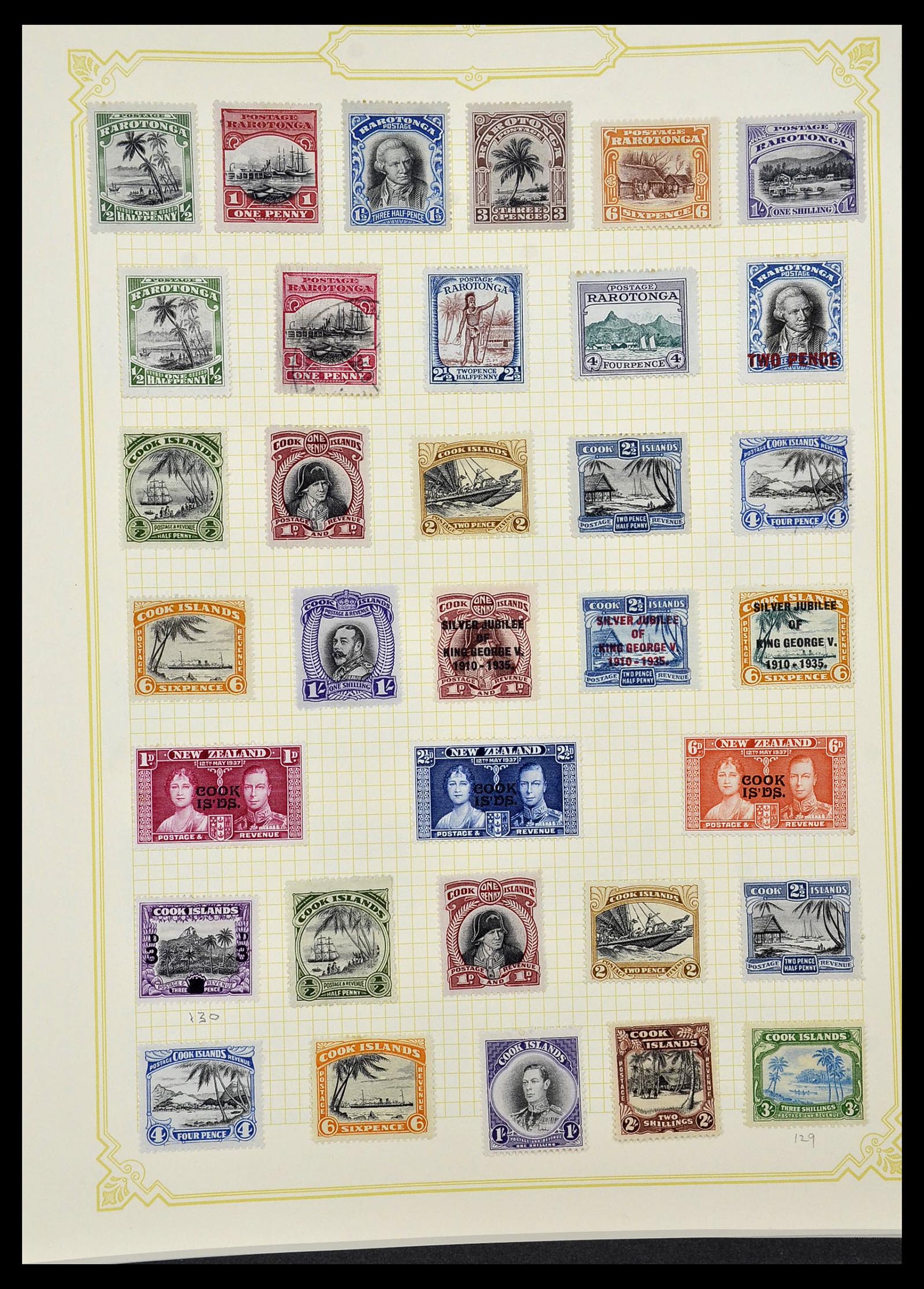 34358 095 - Postzegelverzameling 34358 Engelse koloniën in de stille Zuidzee 1908