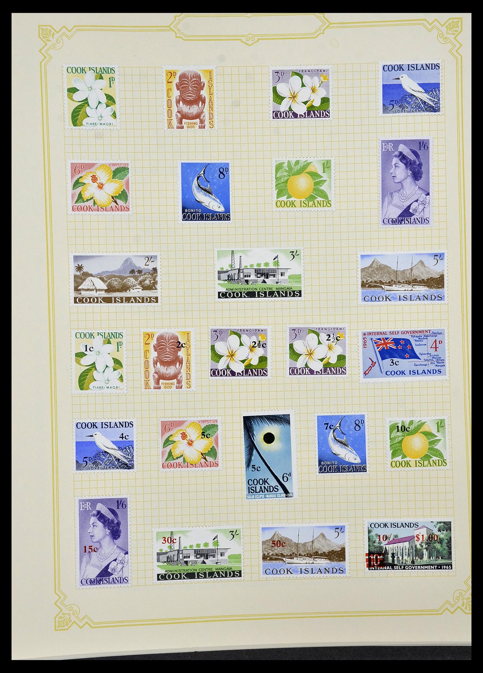34358 097 - Postzegelverzameling 34358 Engelse koloniën in de stille Zuidzee 1908