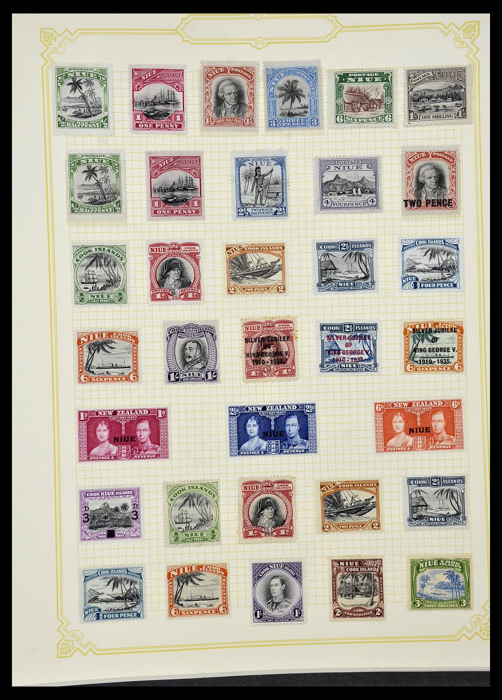 34358 100 - Postzegelverzameling 34358 Engelse koloniën in de stille Zuidzee 1908