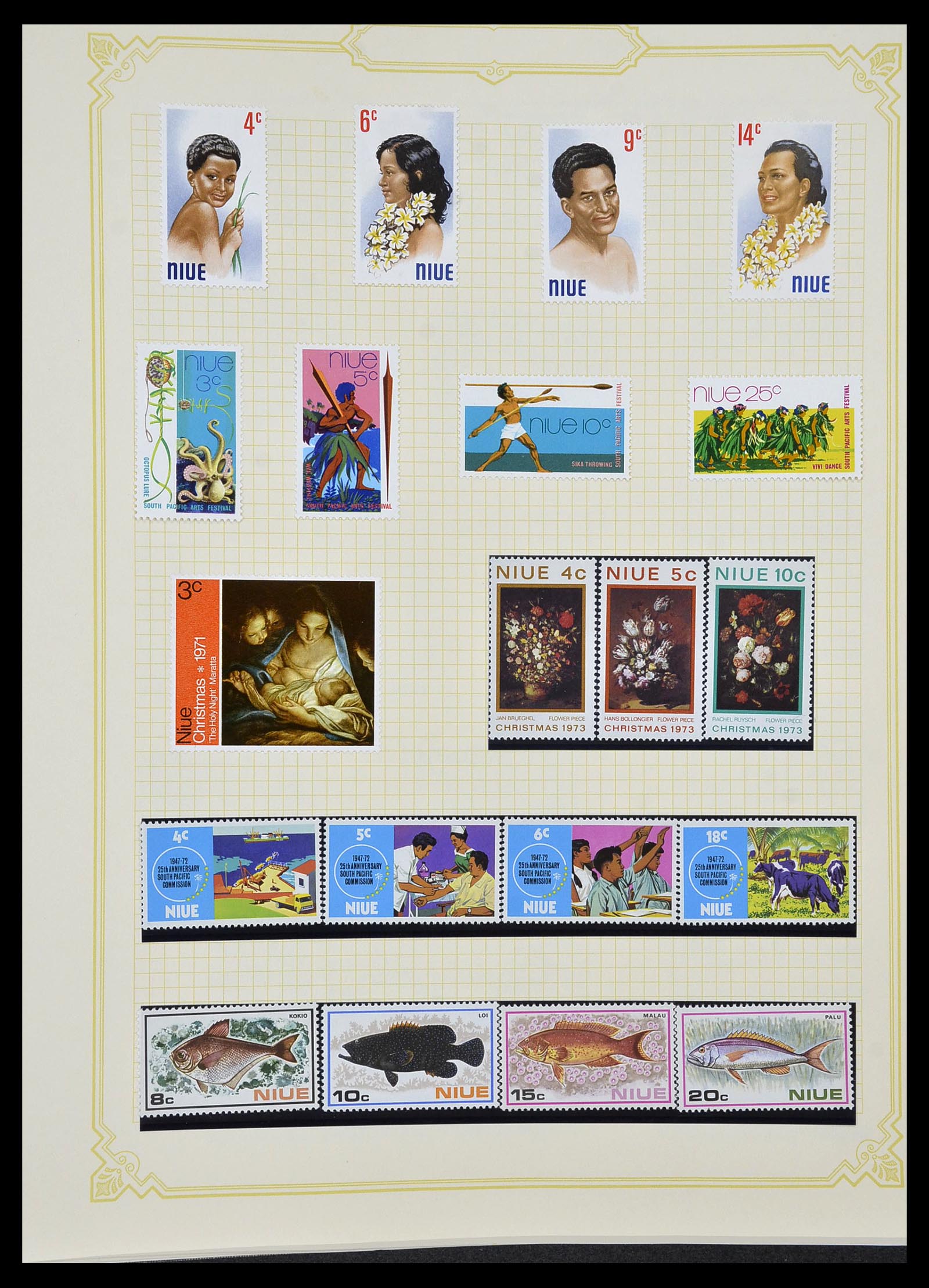 34358 103 - Postzegelverzameling 34358 Engelse koloniën in de stille Zuidzee 1908