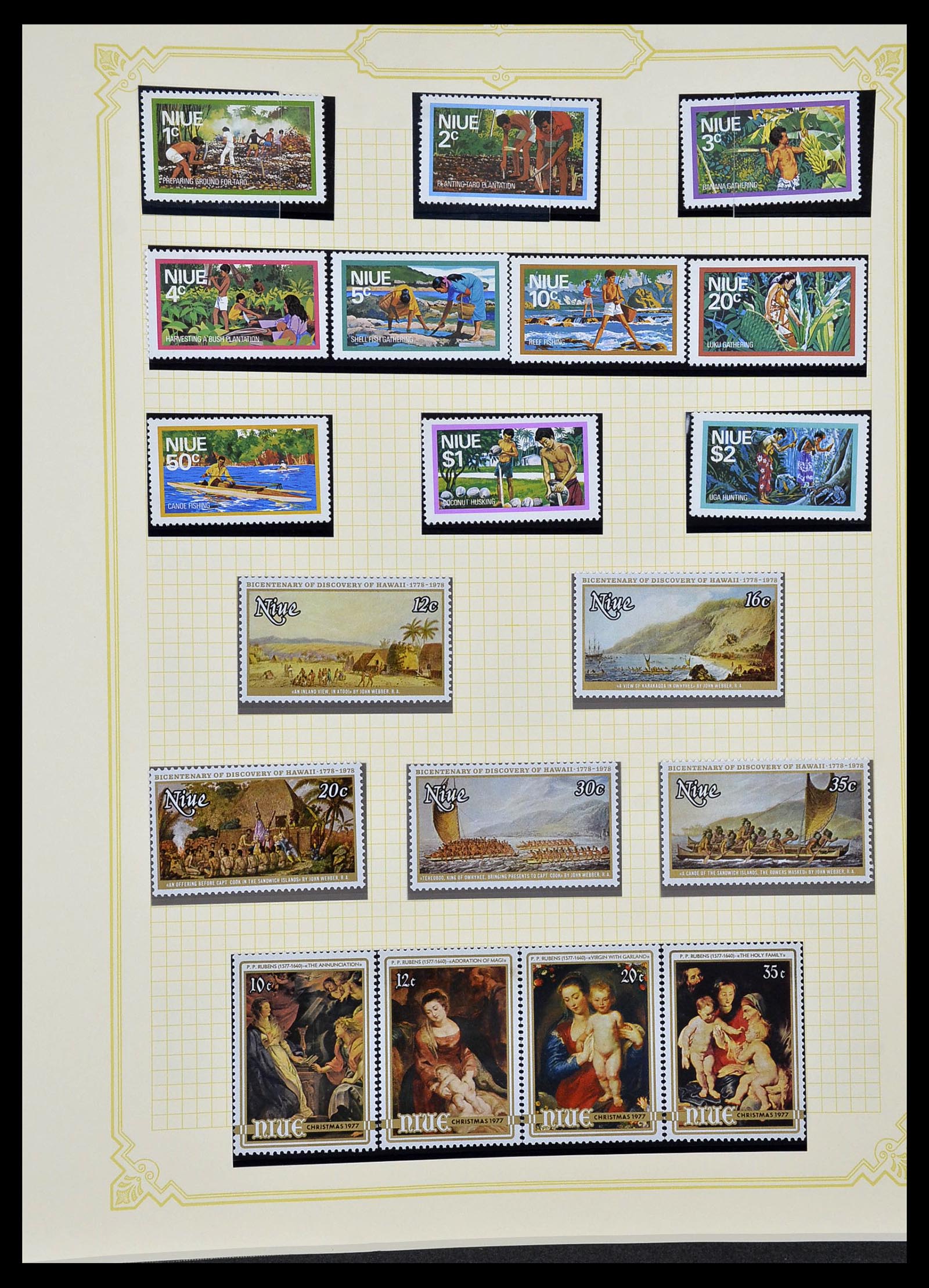 34358 105 - Postzegelverzameling 34358 Engelse koloniën in de stille Zuidzee 1908