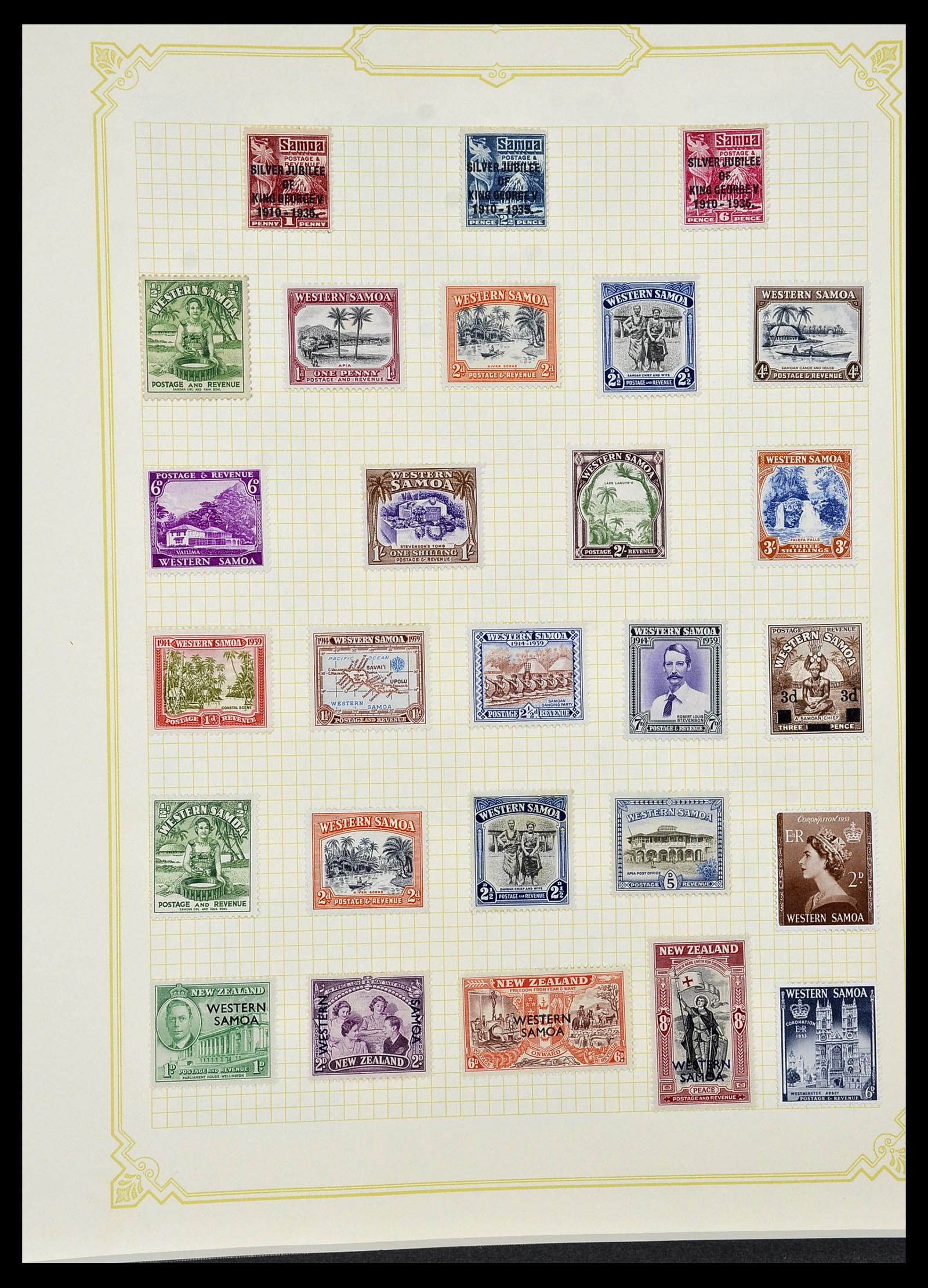 34358 106 - Postzegelverzameling 34358 Engelse koloniën in de stille Zuidzee 1908
