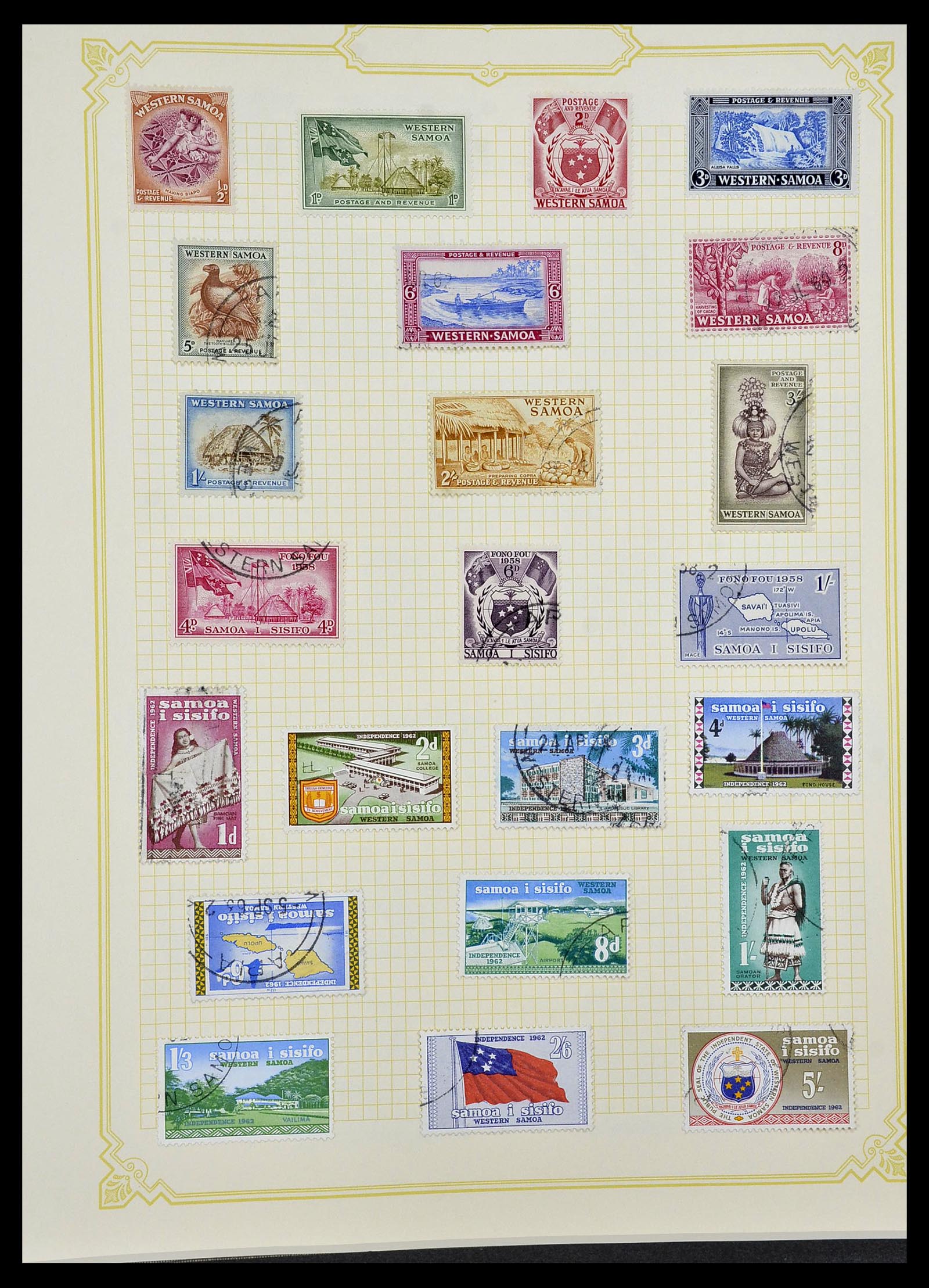34358 107 - Postzegelverzameling 34358 Engelse koloniën in de stille Zuidzee 1908