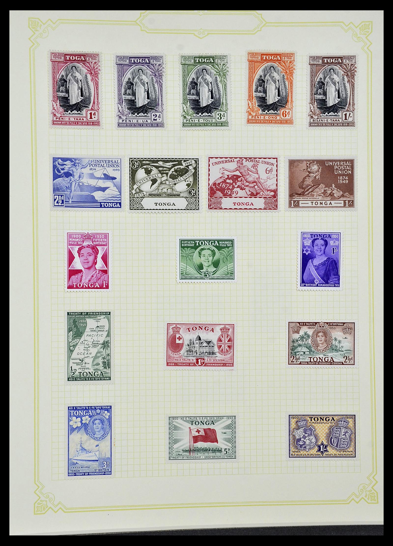 34358 109 - Postzegelverzameling 34358 Engelse koloniën in de stille Zuidzee 1908
