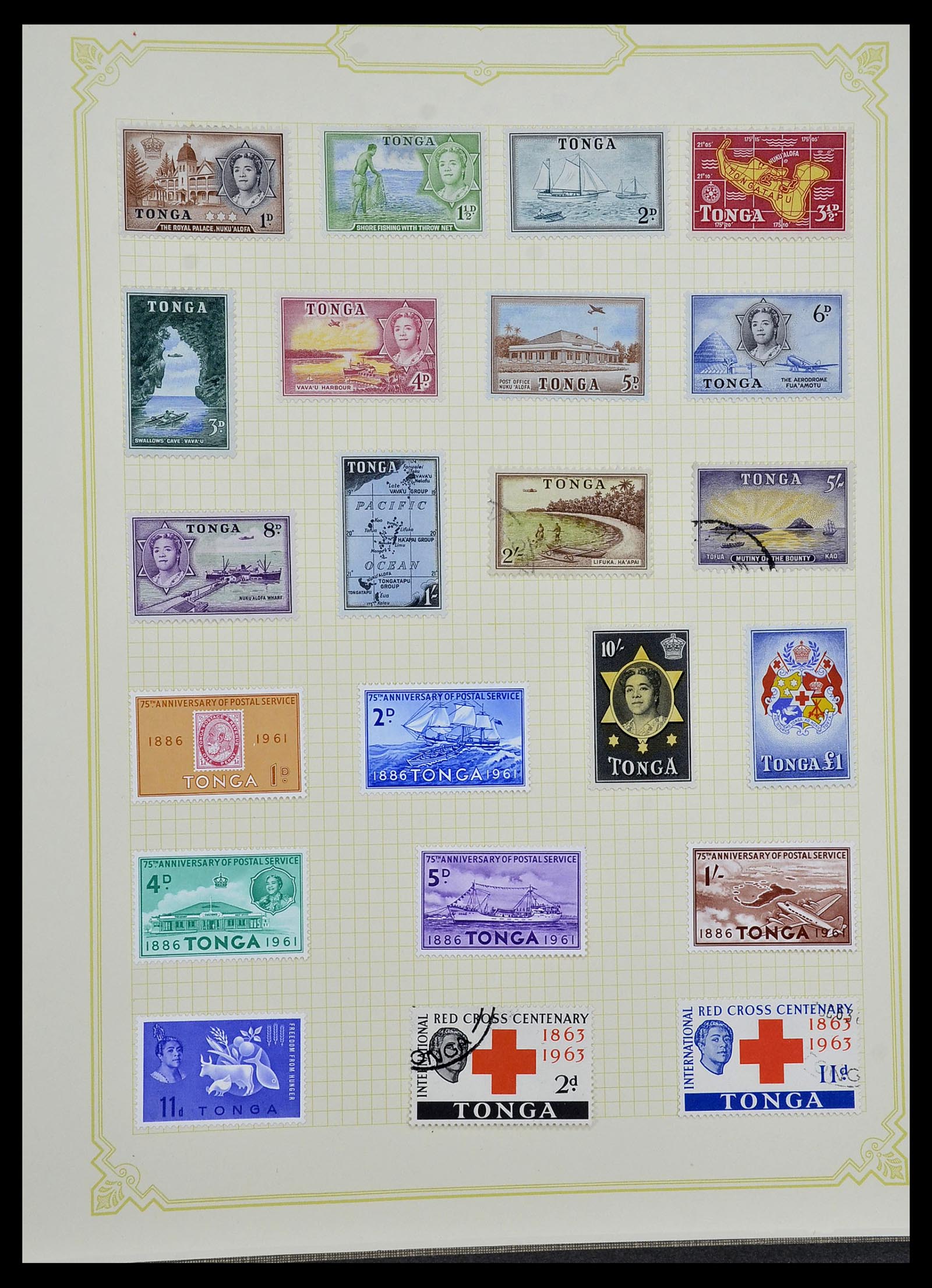 34358 110 - Postzegelverzameling 34358 Engelse koloniën in de stille Zuidzee 1908
