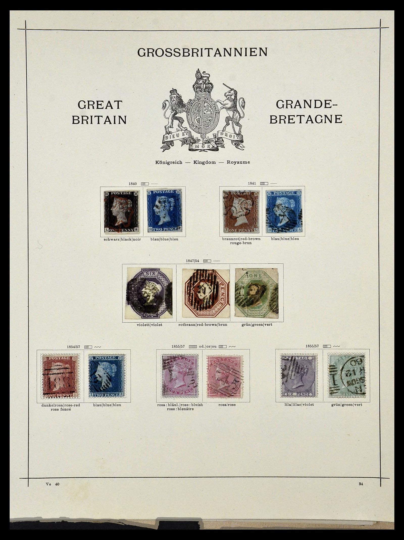 34360 001 - Postzegelverzameling 34360 Engeland 1840-1934.