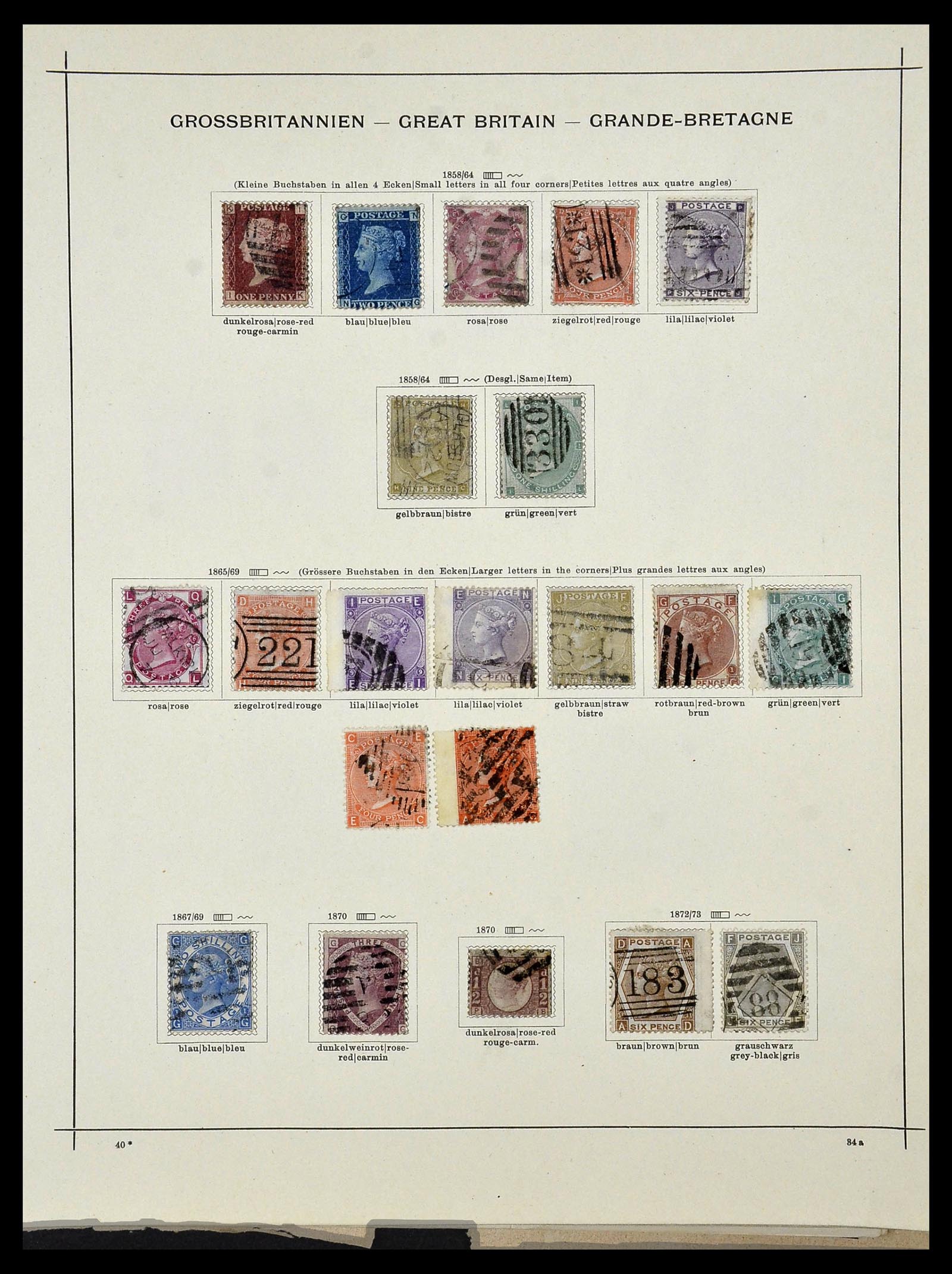 34360 002 - Stamp collection 34360 Great Britain 1840-1934.