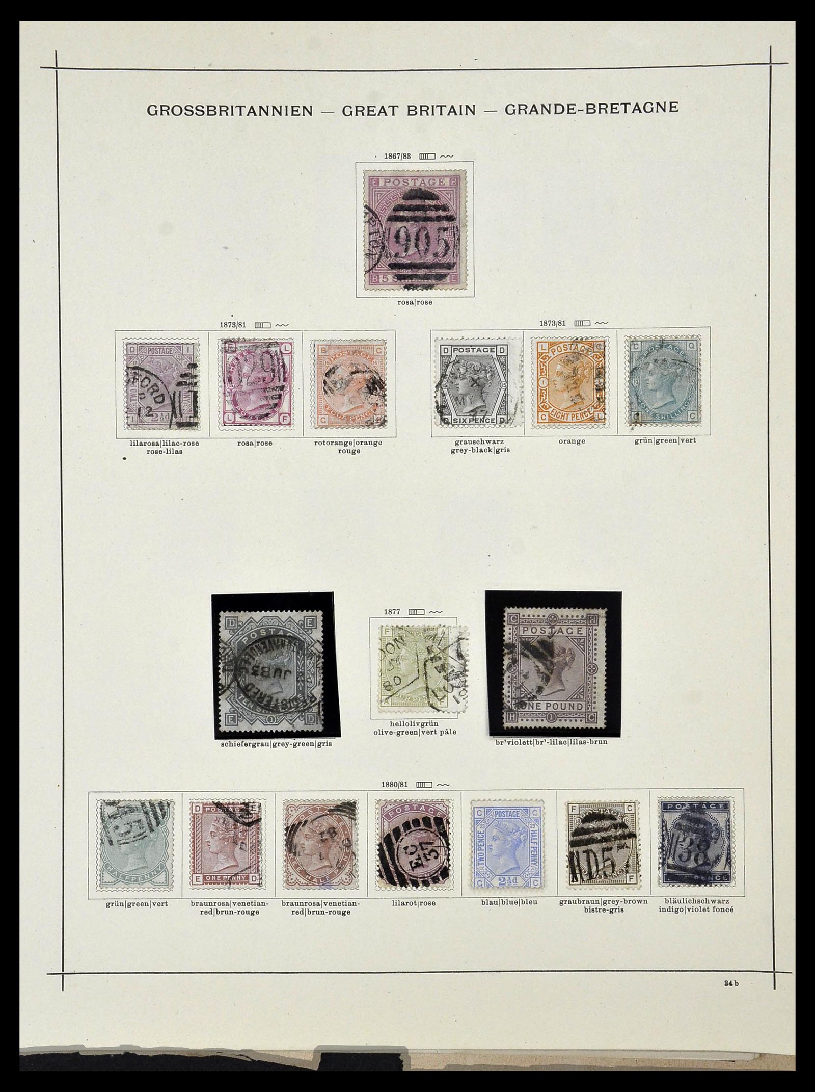 34360 003 - Postzegelverzameling 34360 Engeland 1840-1934.